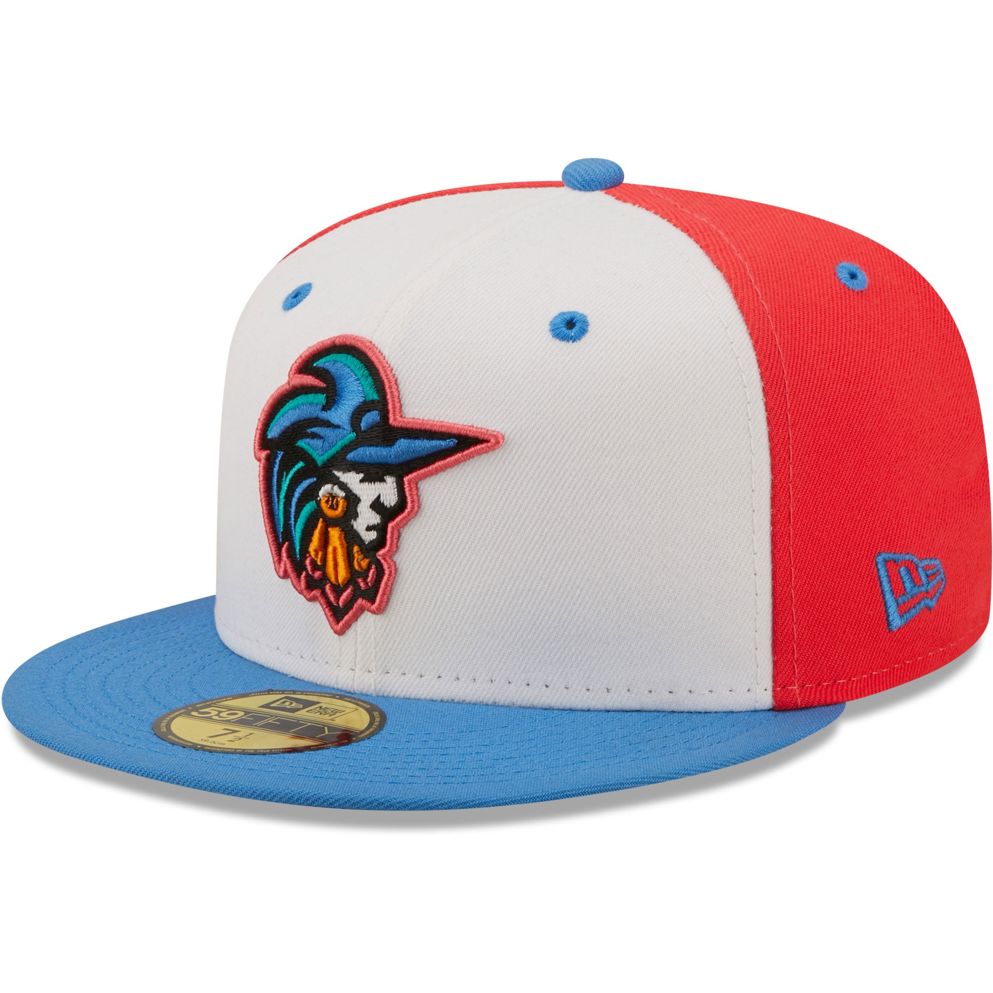 Men's New Era White/Blue Guerreros de Fayetteville Copa De La Diversion 59FIFTY Fitted Hat