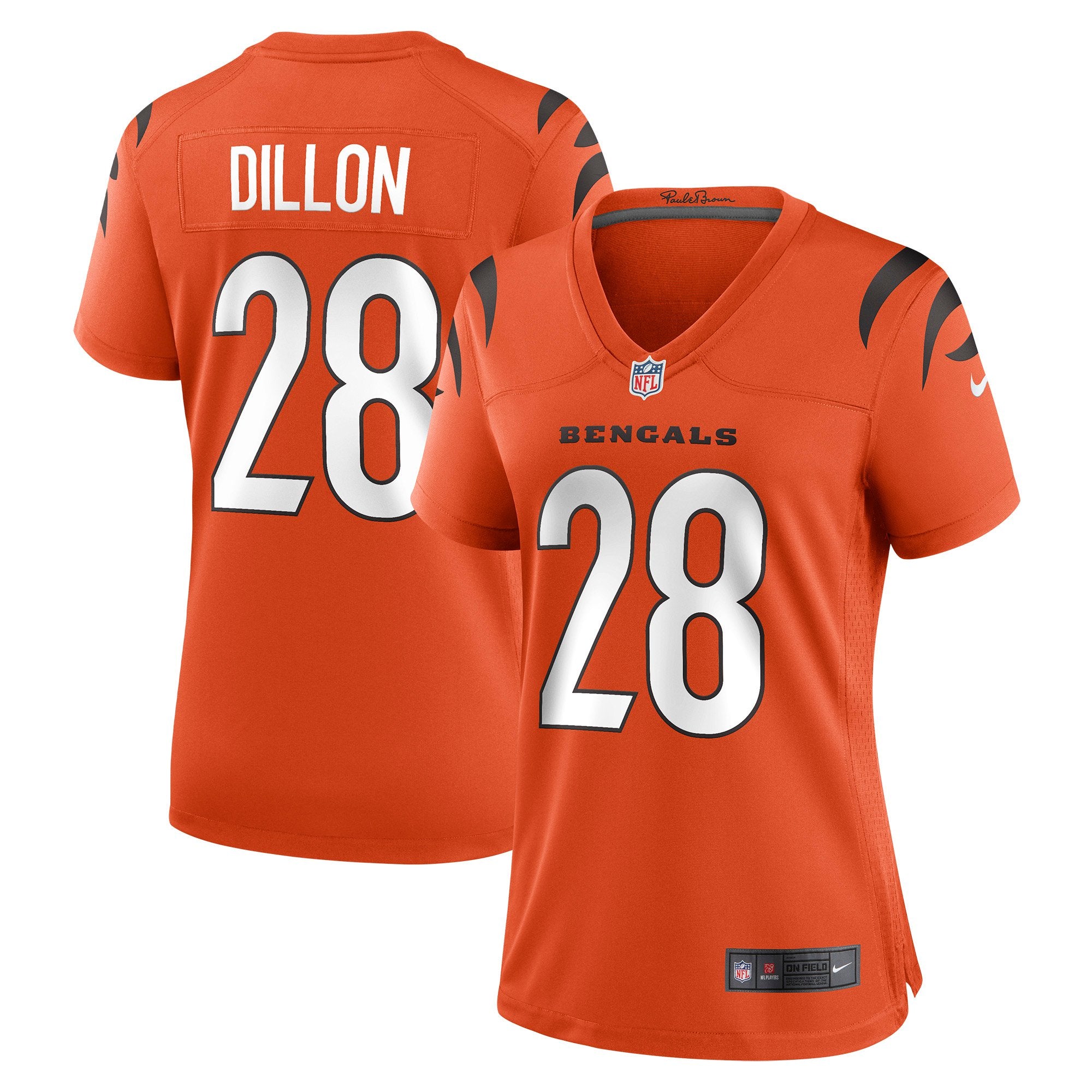 Women's Nike Corey Dillon Orange Cincinnati Bengals Retired Game Jersey