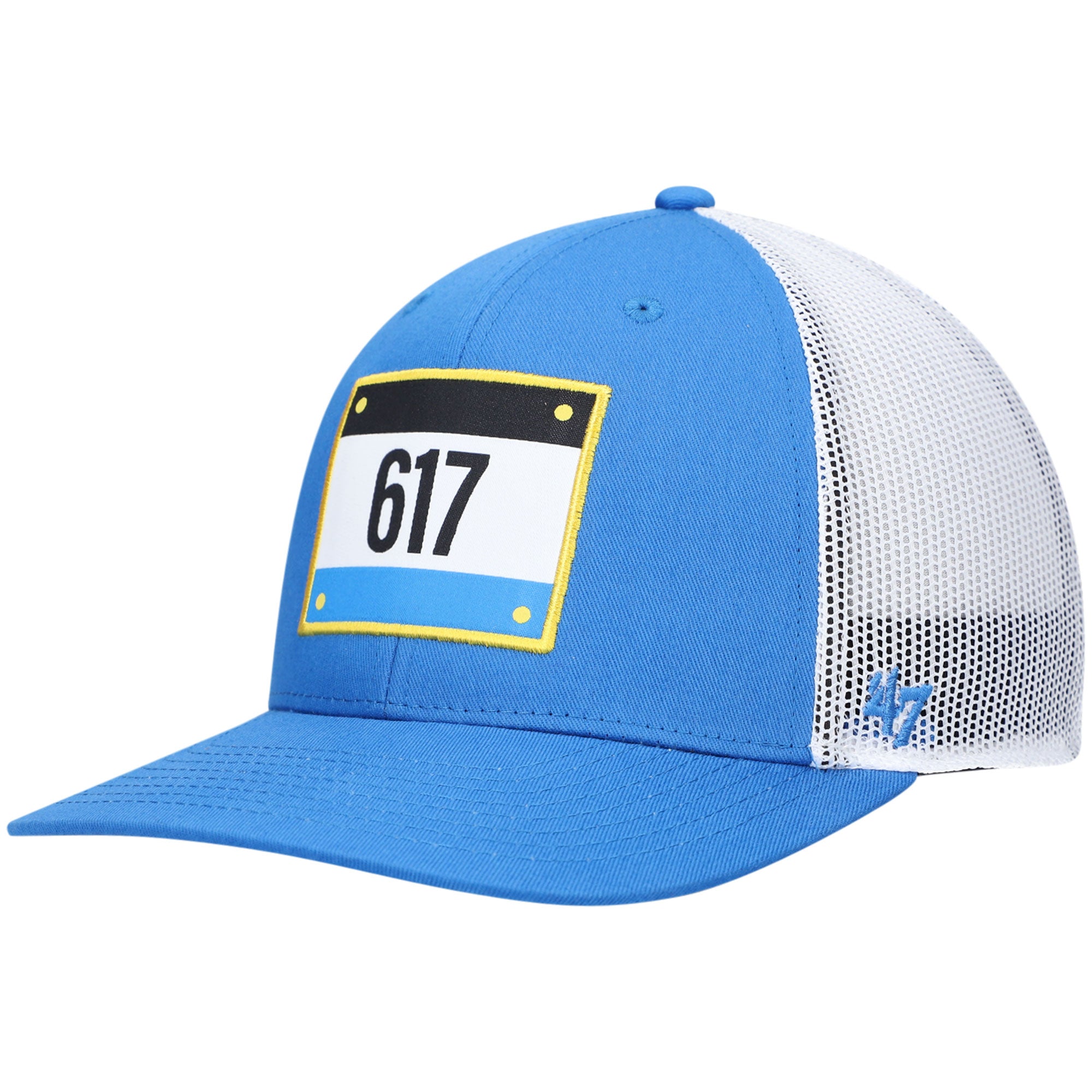 Men's '47 Blue/White Boston Red Sox City Connect Trucker Snapback Hat