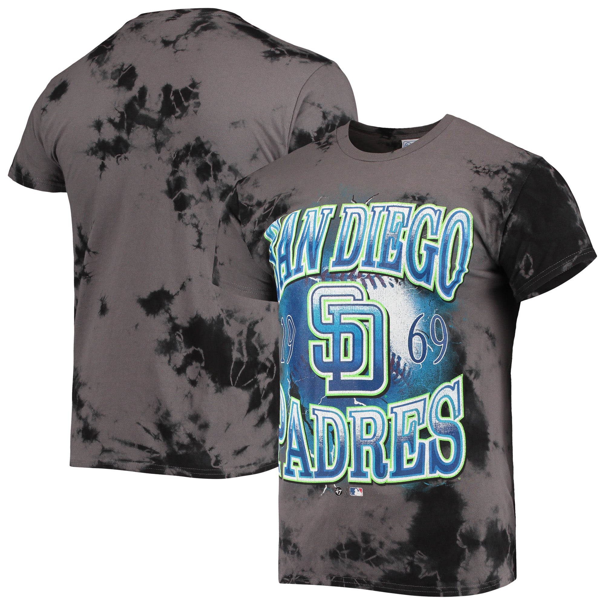 Men's '47 Charcoal San Diego Padres Wonder Boy Vintage Tubular T-Shirt