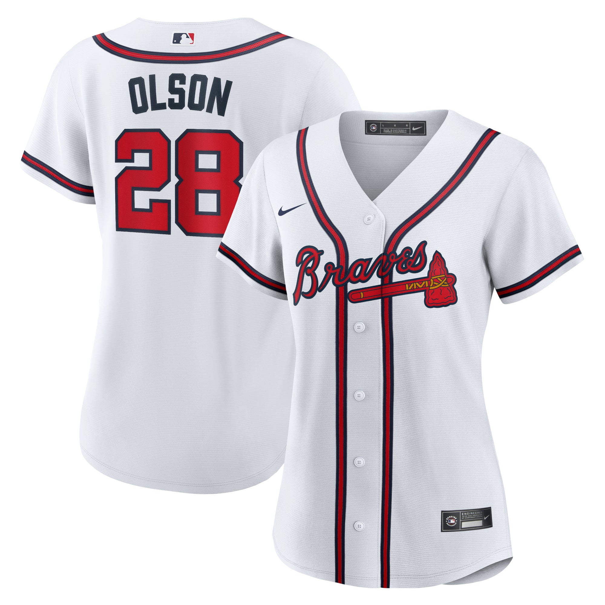 Women's Nike Matt Olson White Atlanta Braves Home Replica Player Jersey