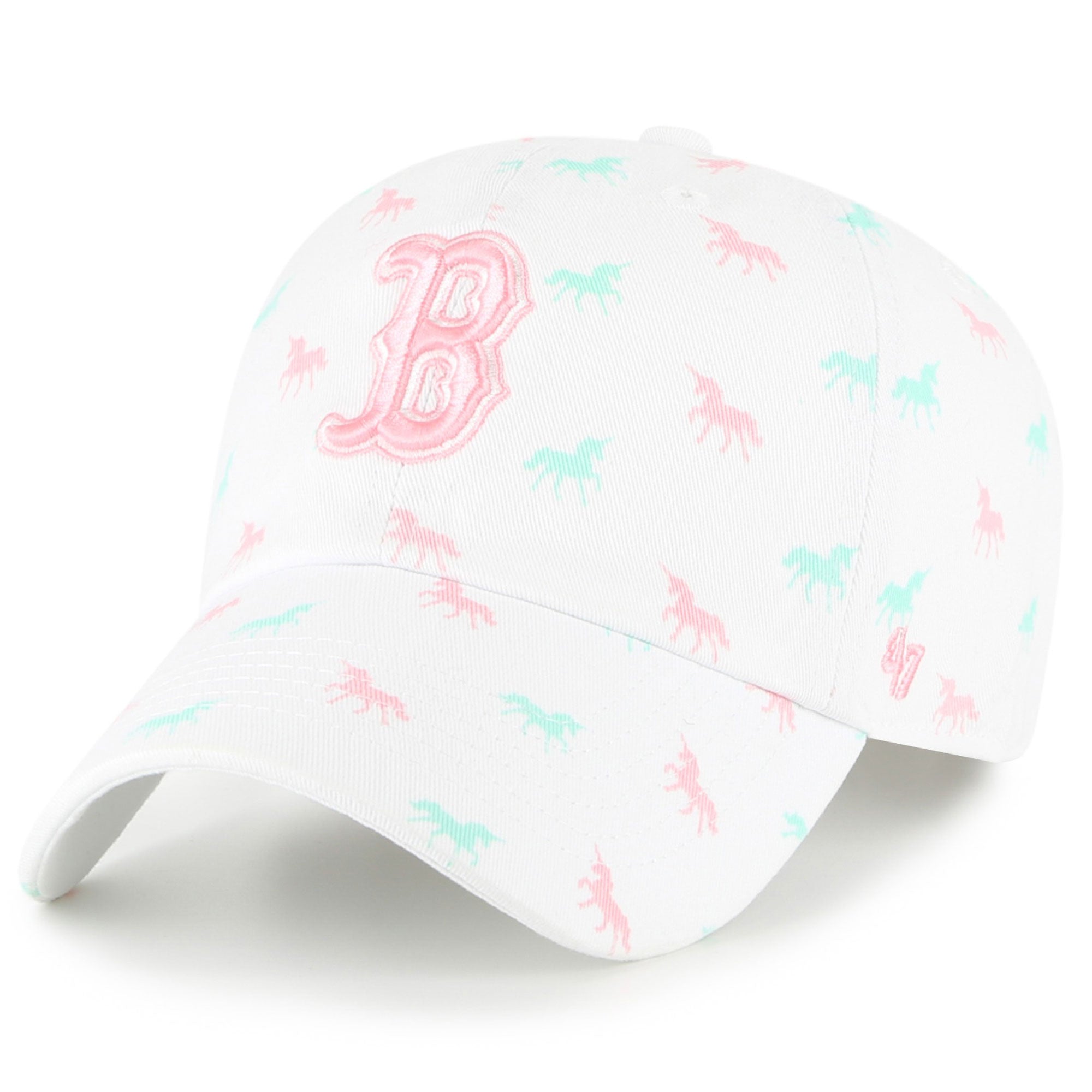 Youth '47 White Boston Red Sox Clean Up Adjustable Hat