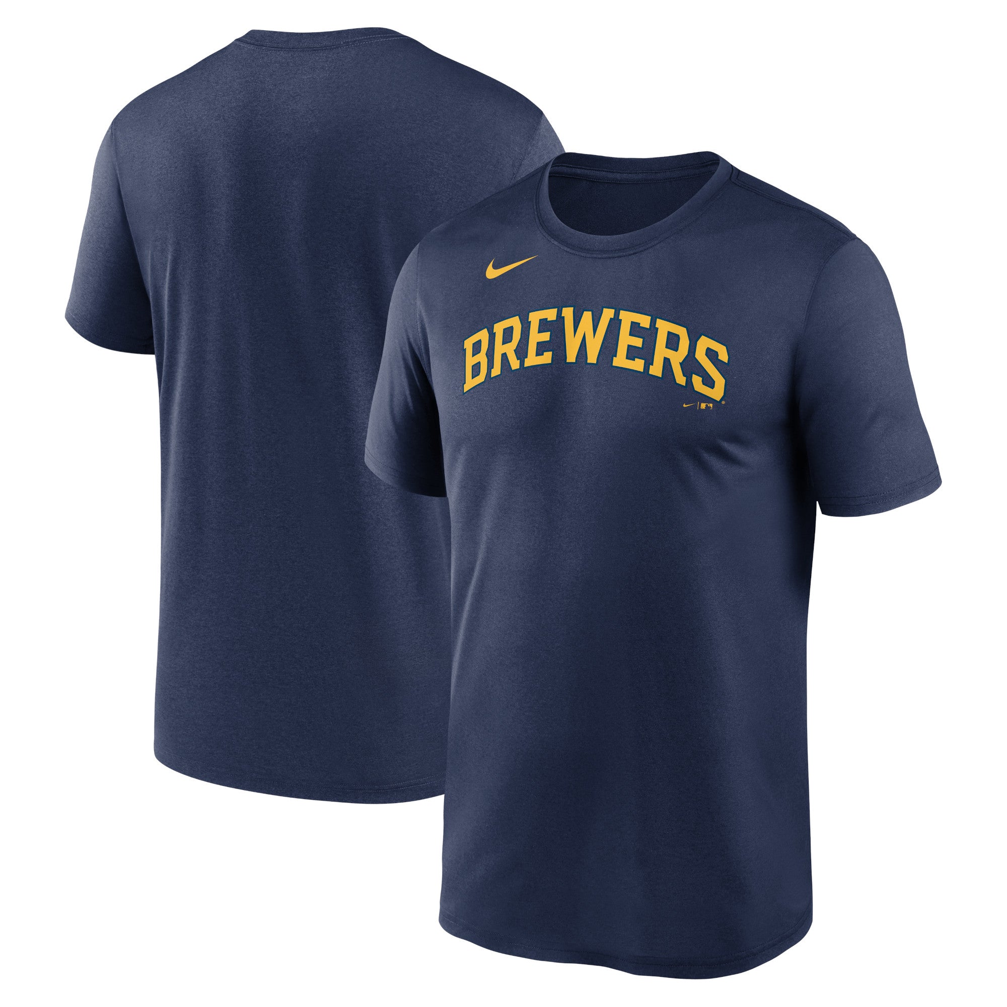 Men's Nike Navy Milwaukee Brewers New Legend Wordmark Dri-FIT T-Shirt