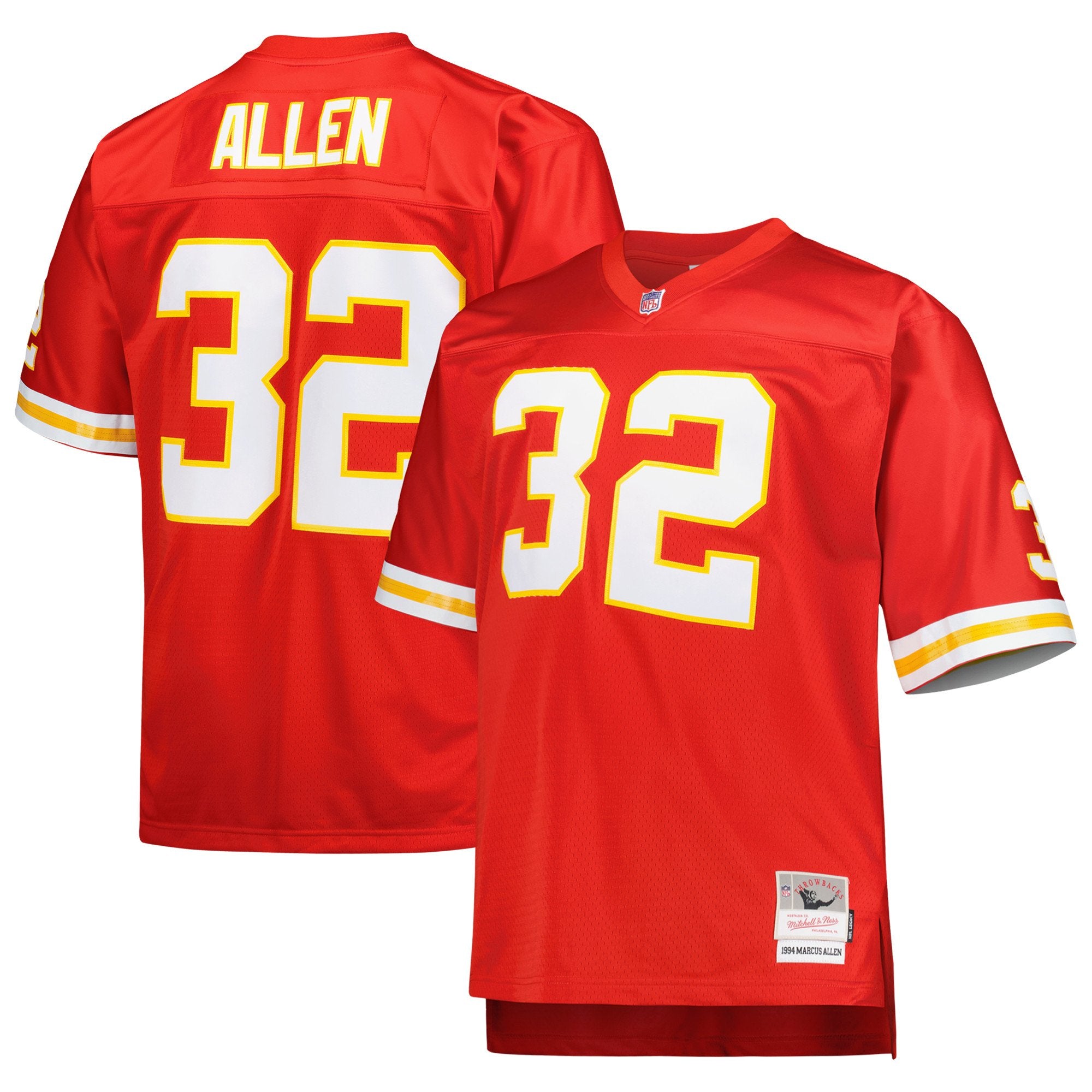 Men's Mitchell & Ness Marcus Allen Red Kansas City Chiefs Big & Tall 1994 Retired Player Replica Jersey