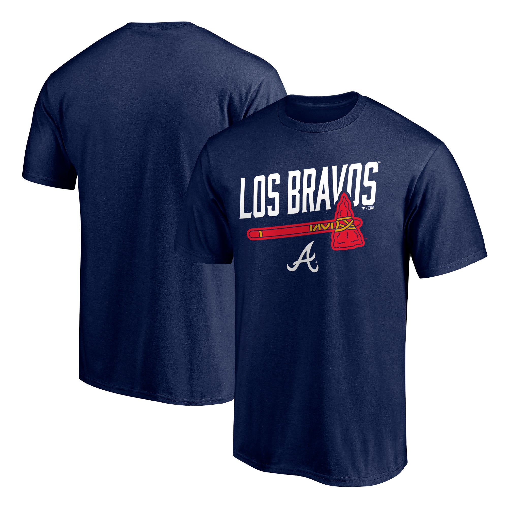 Men's Navy Atlanta Braves Long Ball Los Bravos T-Shirt