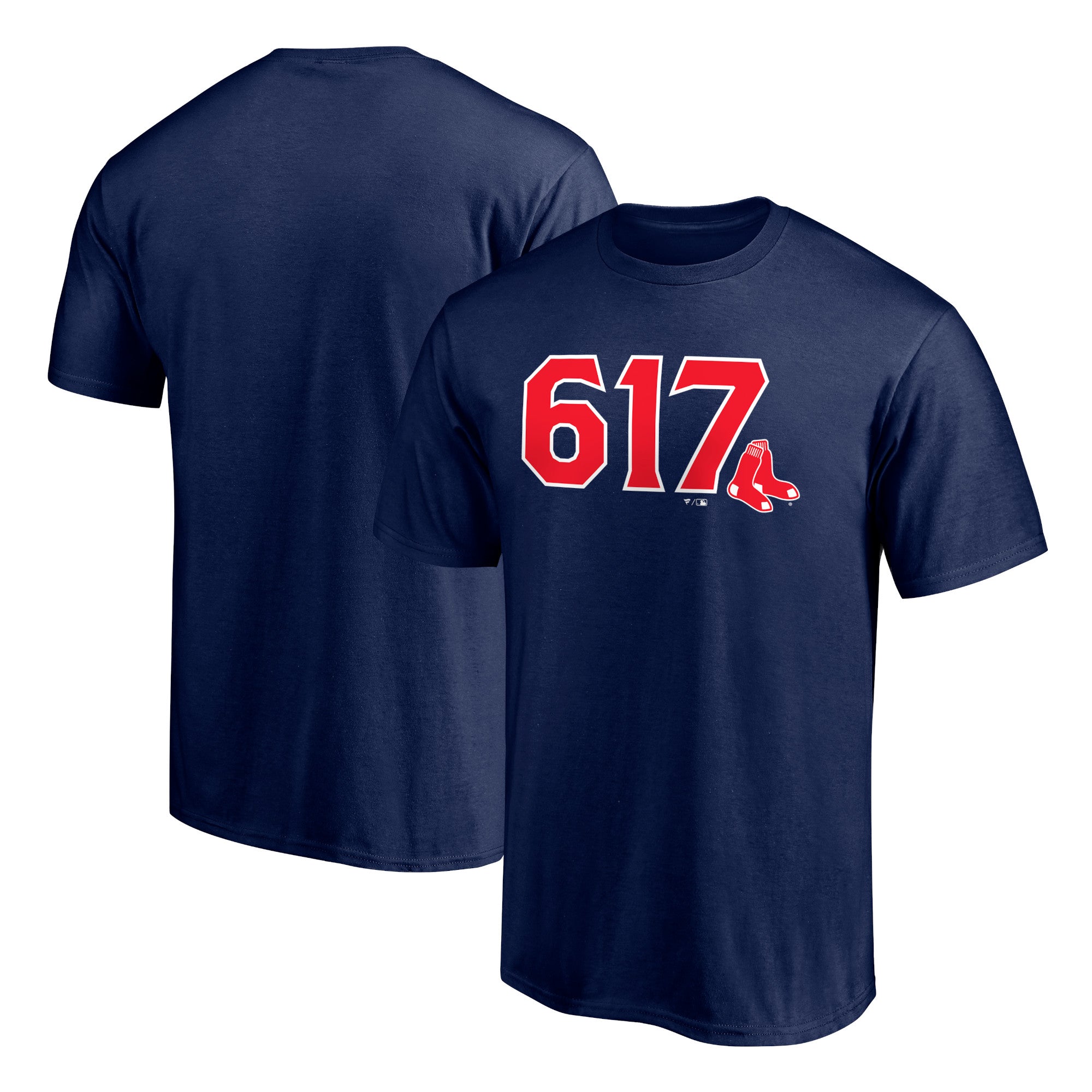 Men's Navy Boston Red Sox Long Ball 617 T-Shirt