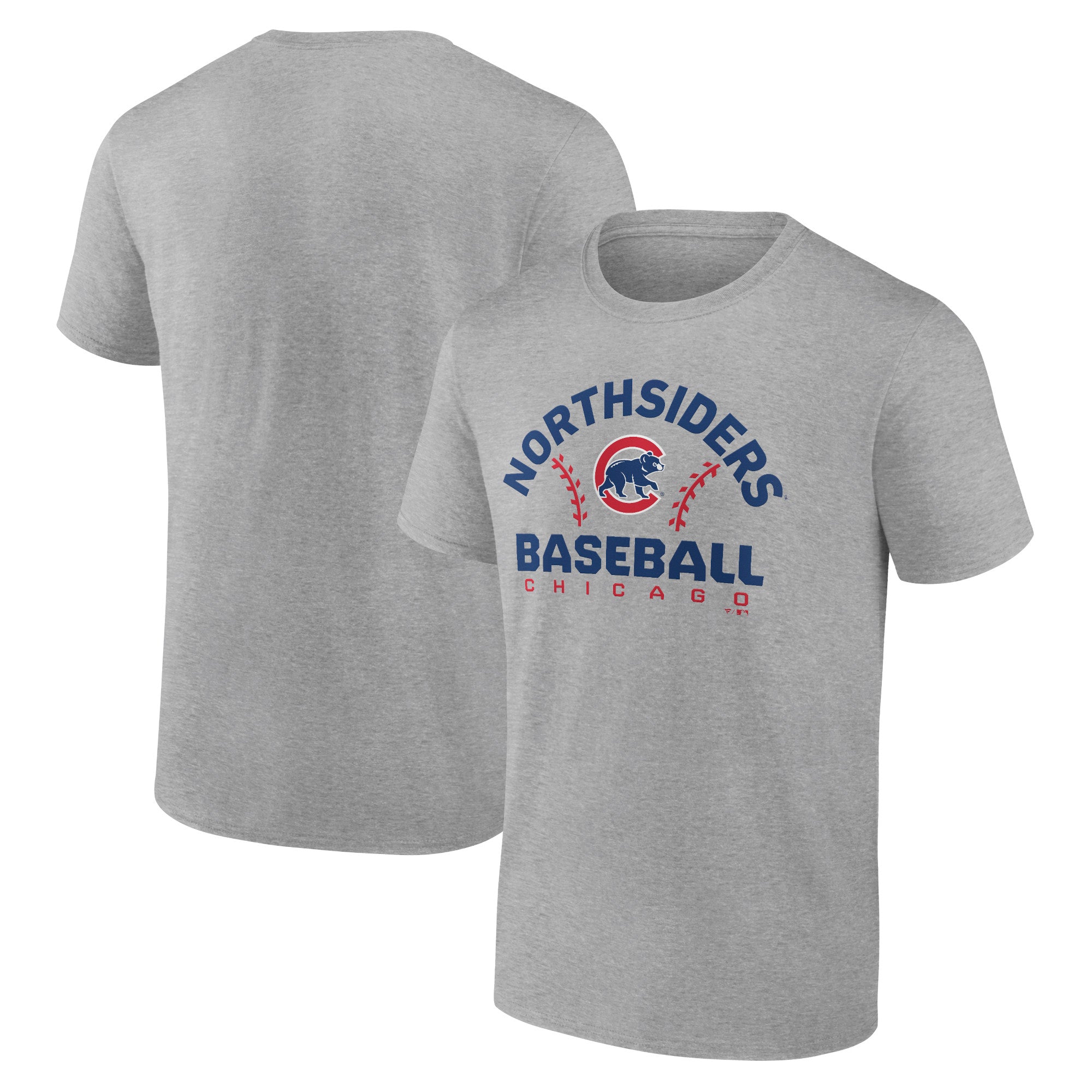 Men's Heather Gray Chicago Cubs Team Go For Two T-Shirt