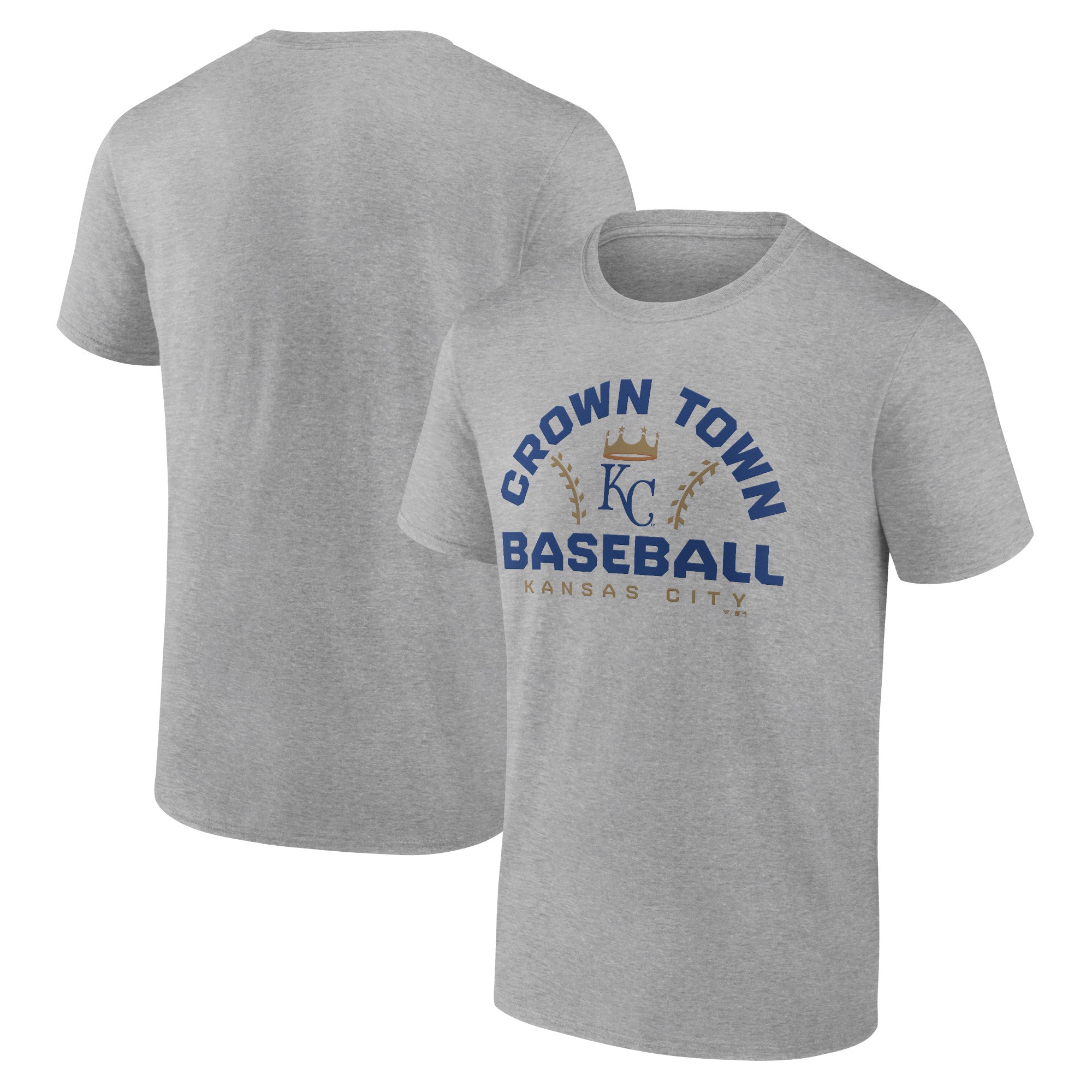 Men's Heather Gray Kansas City Royals Team Go For Two T-Shirt