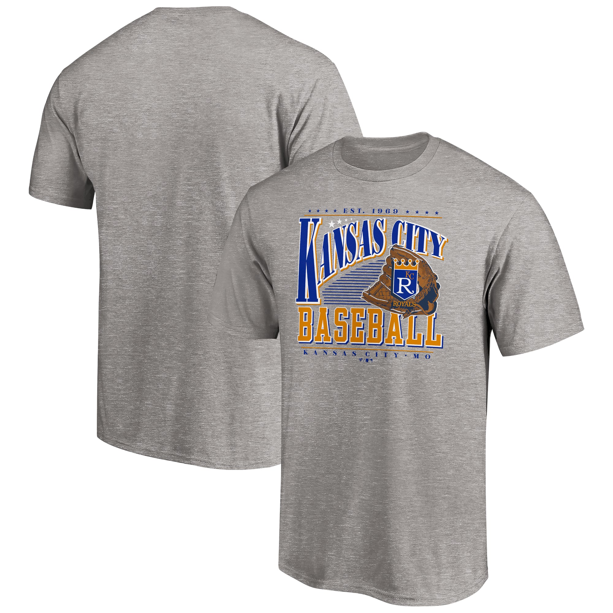 Men's Heather Gray Kansas City Royals Cooperstown Collection Winning Time T-Shirt