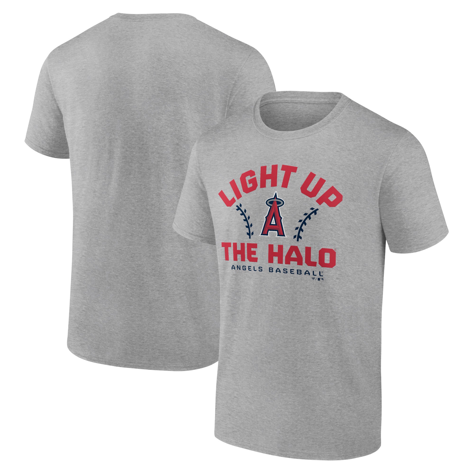 Men's Heather Gray Los Angeles Angels Team Go For Two T-Shirt