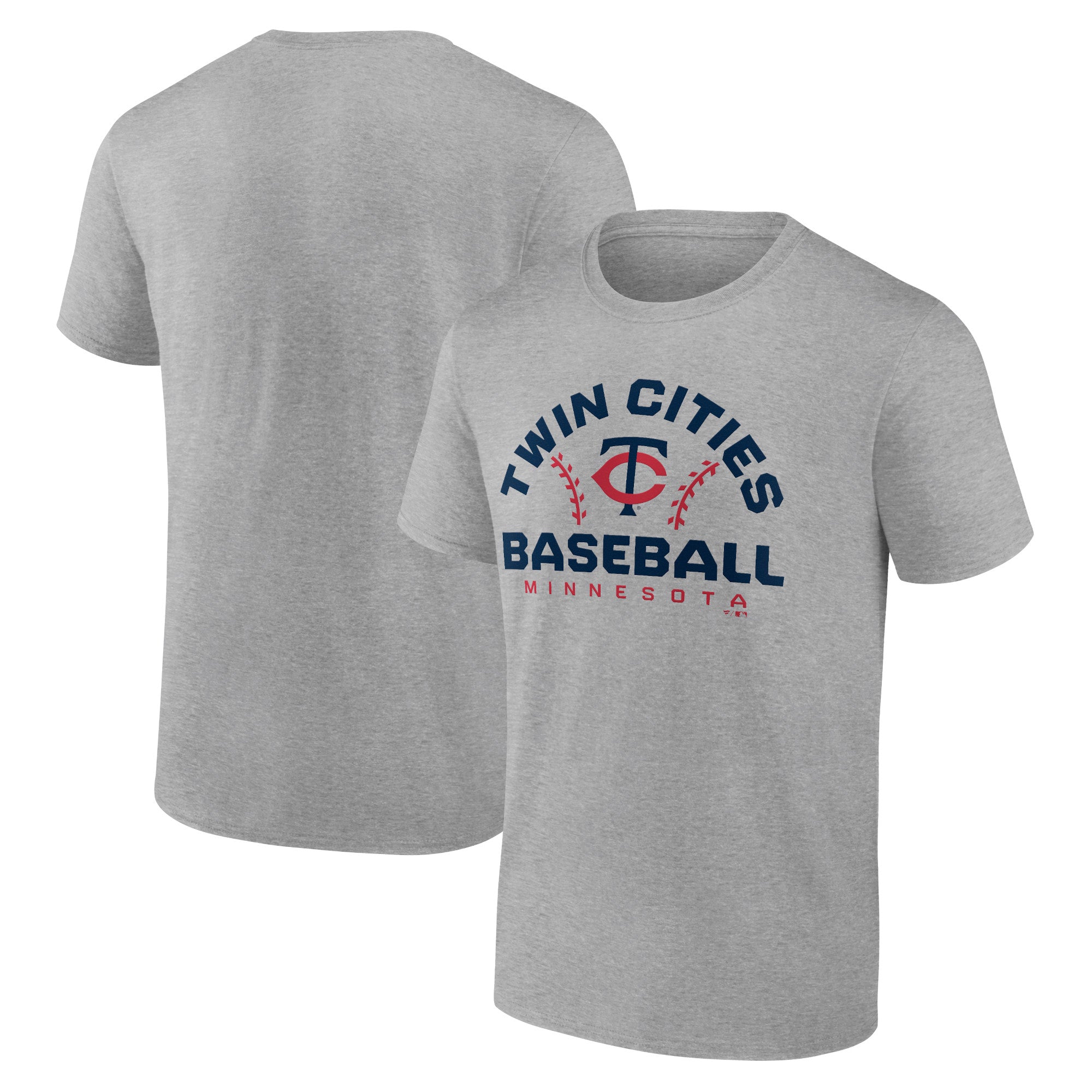 Men's Heather Gray Minnesota Twins Team Go For Two T-Shirt
