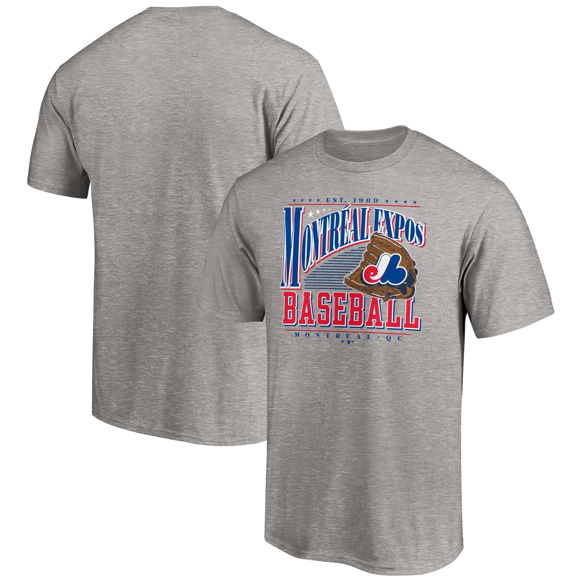 Men's Heather Gray Montreal Expos Cooperstown Collection Winning Time T-Shirt