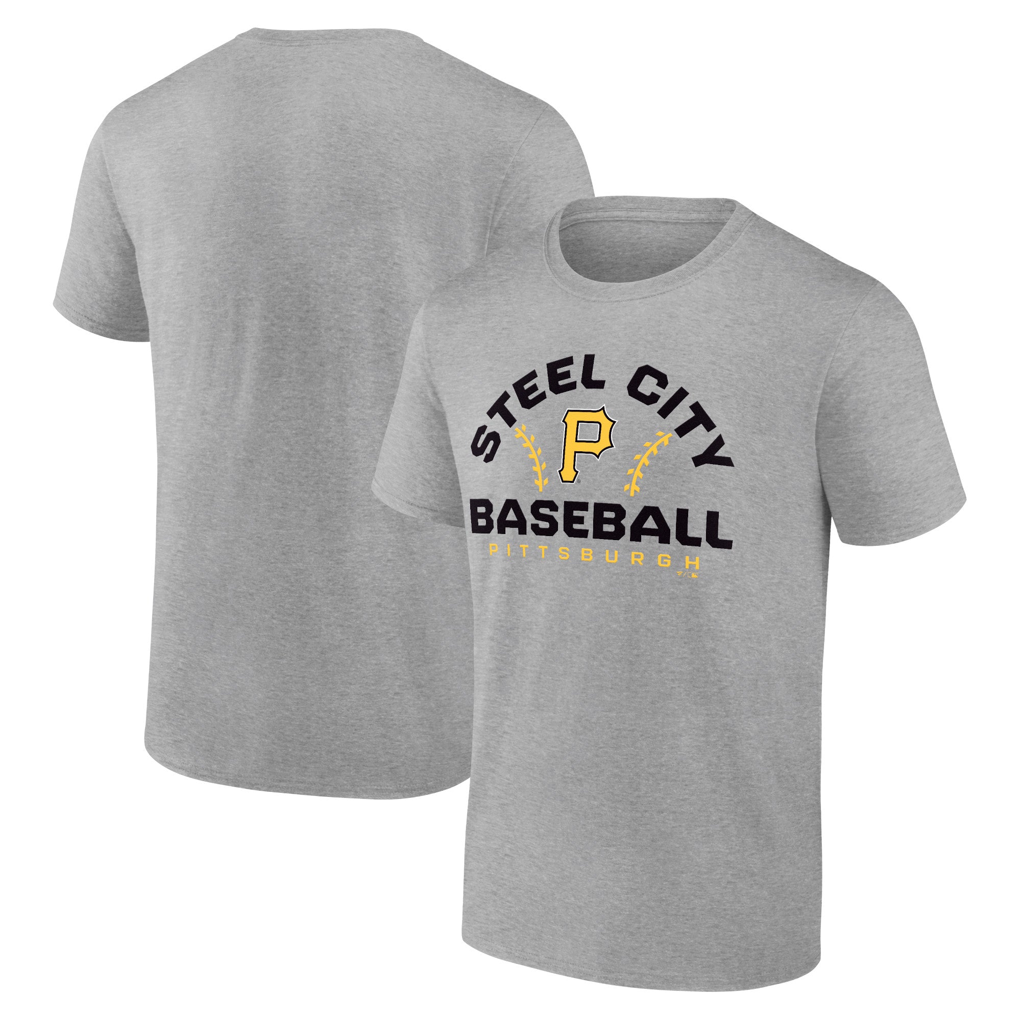 Men's Heather Gray Pittsburgh Pirates Team Go For Two T-Shirt