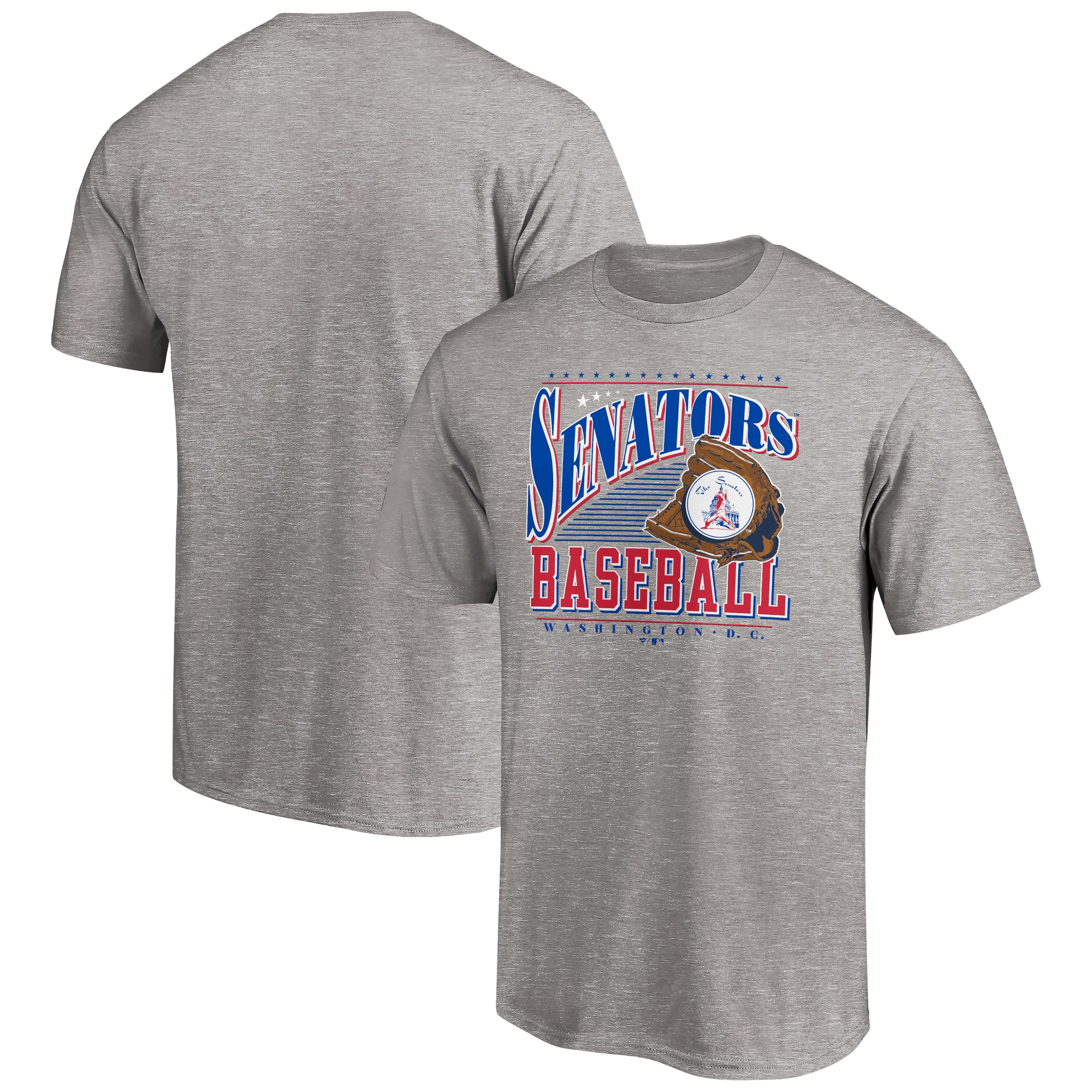 Men's Heather Gray Washington Senators Cooperstown Collection Winning Time T-Shirt