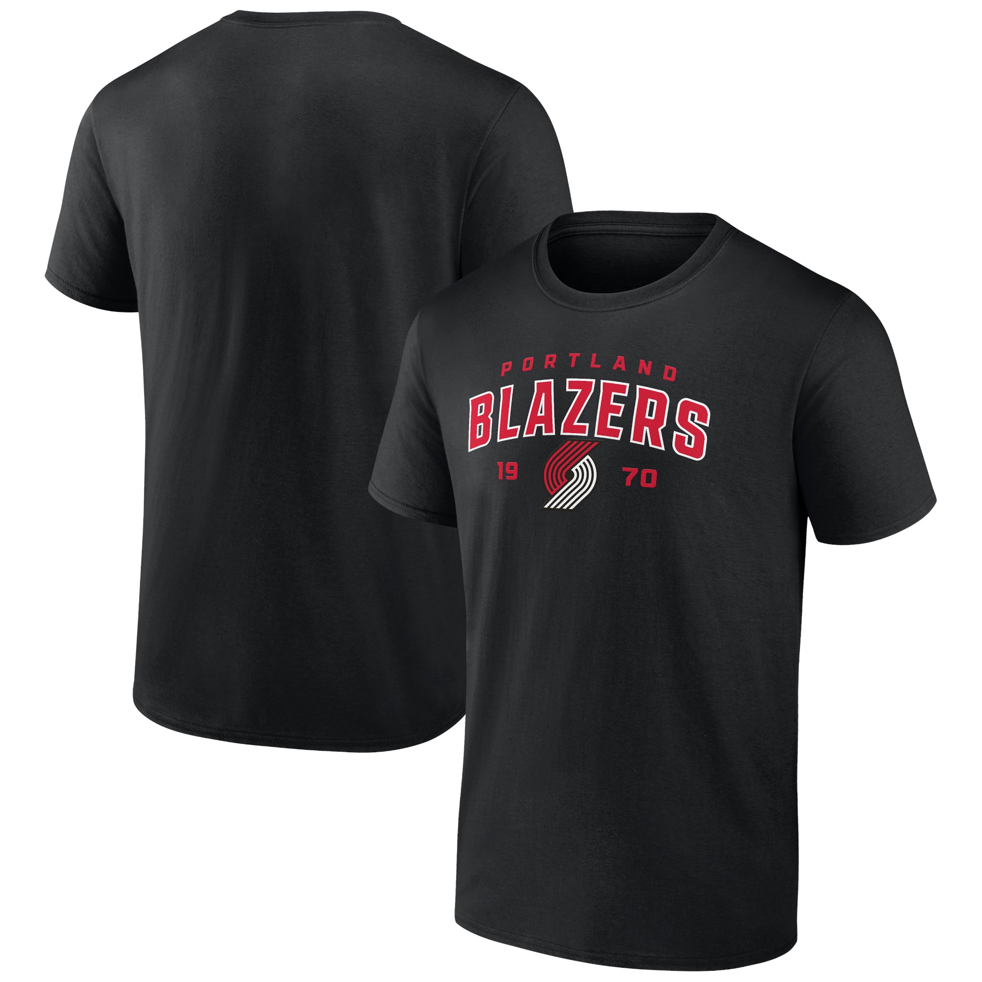 Men's Black Portland Trail Blazers Rebel Logo T-Shirt