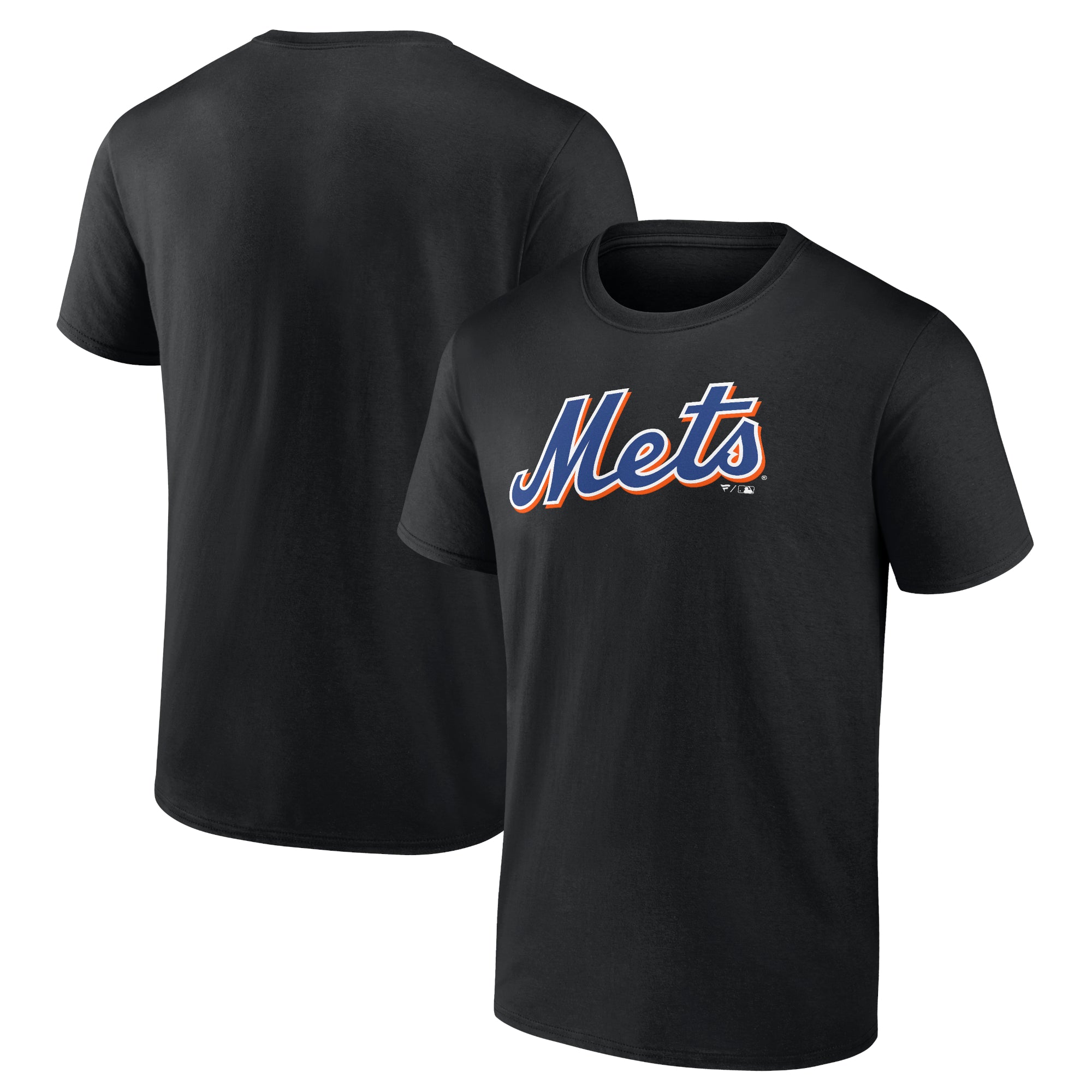 Men's Black New York Mets Official Team Logo T-Shirt