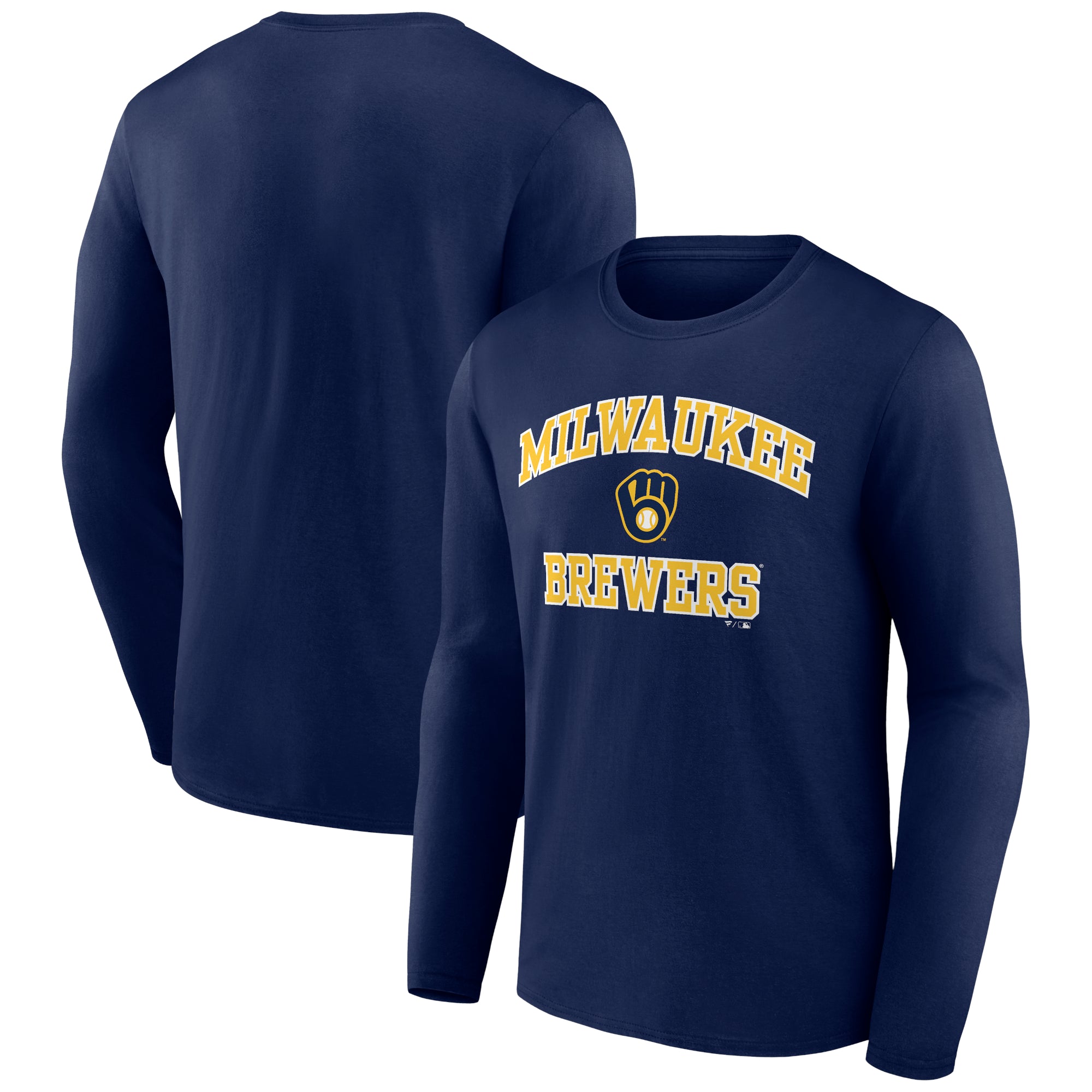 Men's Navy Milwaukee Brewers Heart and Soul Long Sleeve T-Shirt