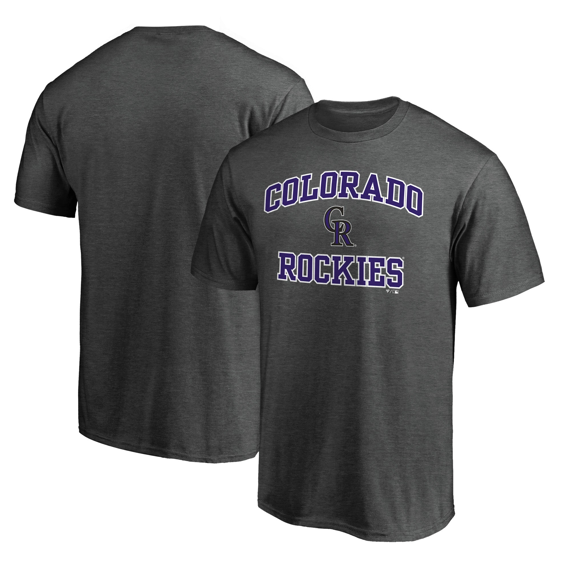 Men's Charcoal Colorado Rockies Heart & Soul T-Shirt