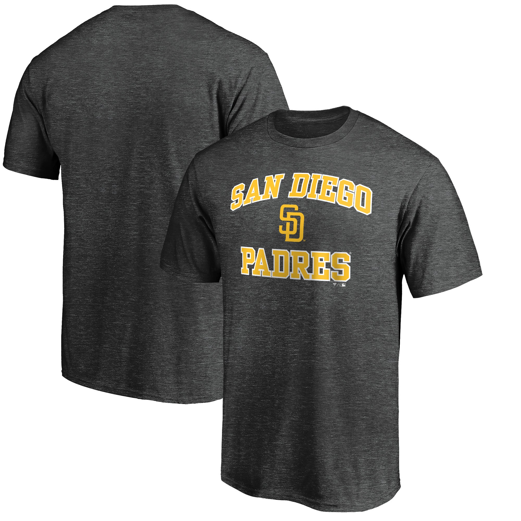 Men's Charcoal San Diego Padres Heart and Soul Team T-Shirt