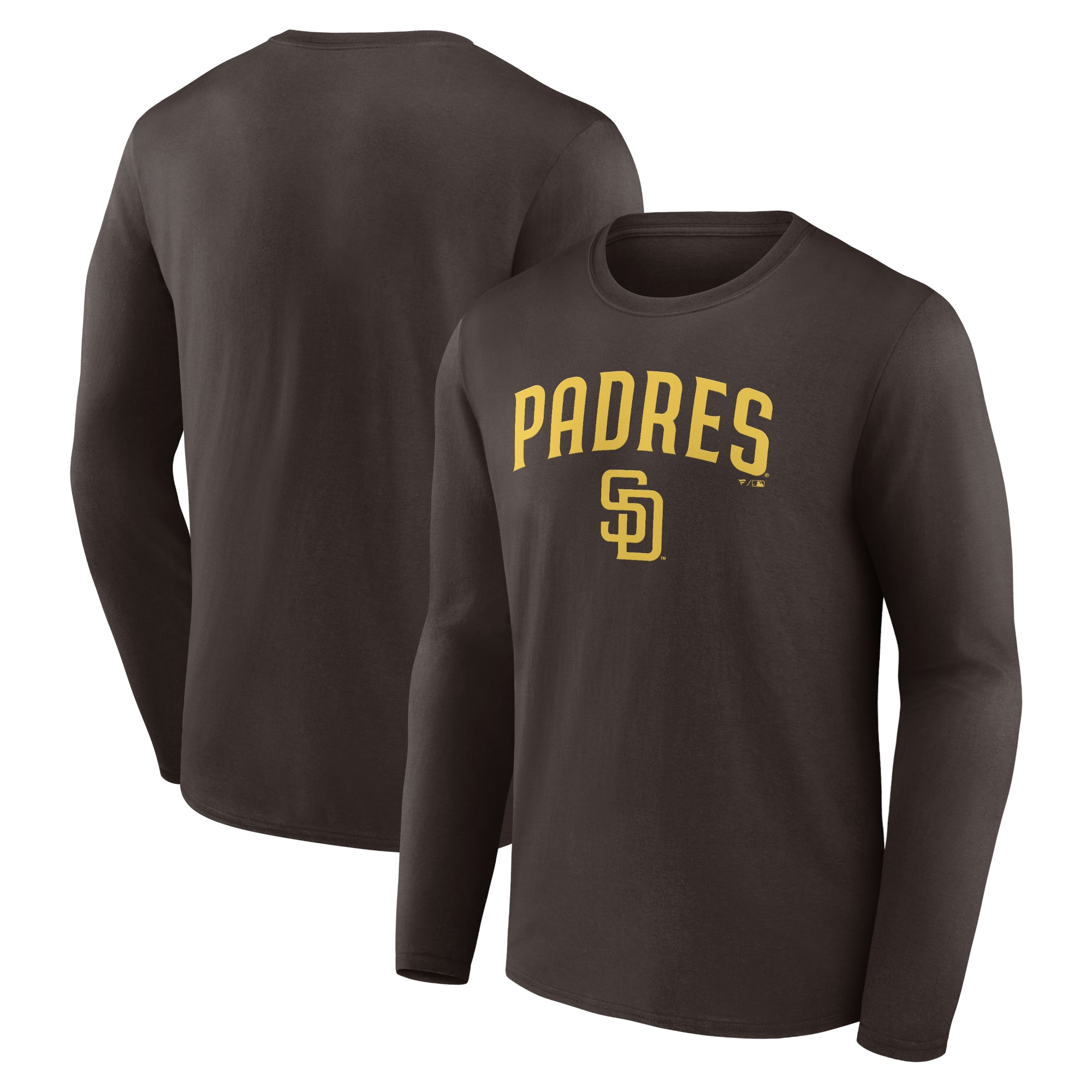 Men's Brown San Diego Padres Team Lockup Long Sleeve T-Shirt