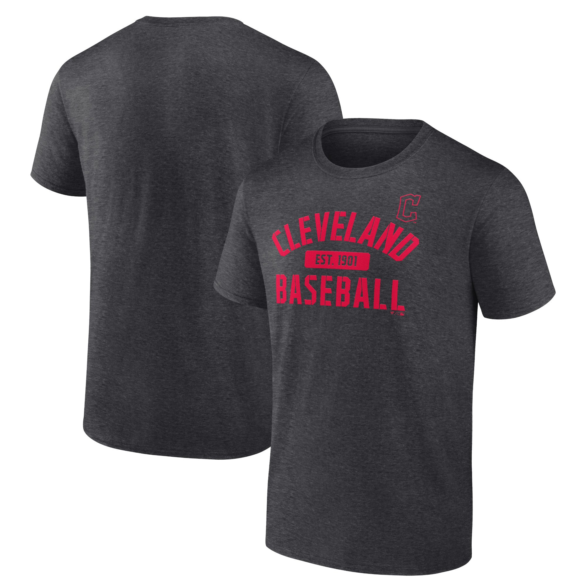 Men's Charcoal Cleveland Guardians Primary Pill T-Shirt
