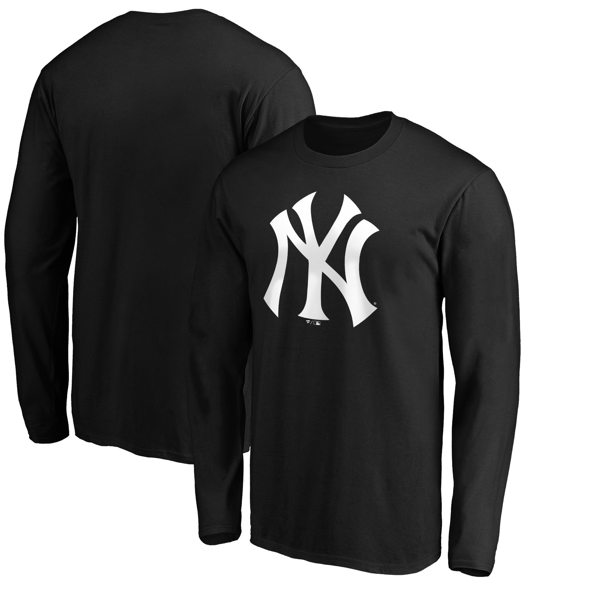 Men's Black New York Yankees Official Team Logo Long Sleeve T-Shirt