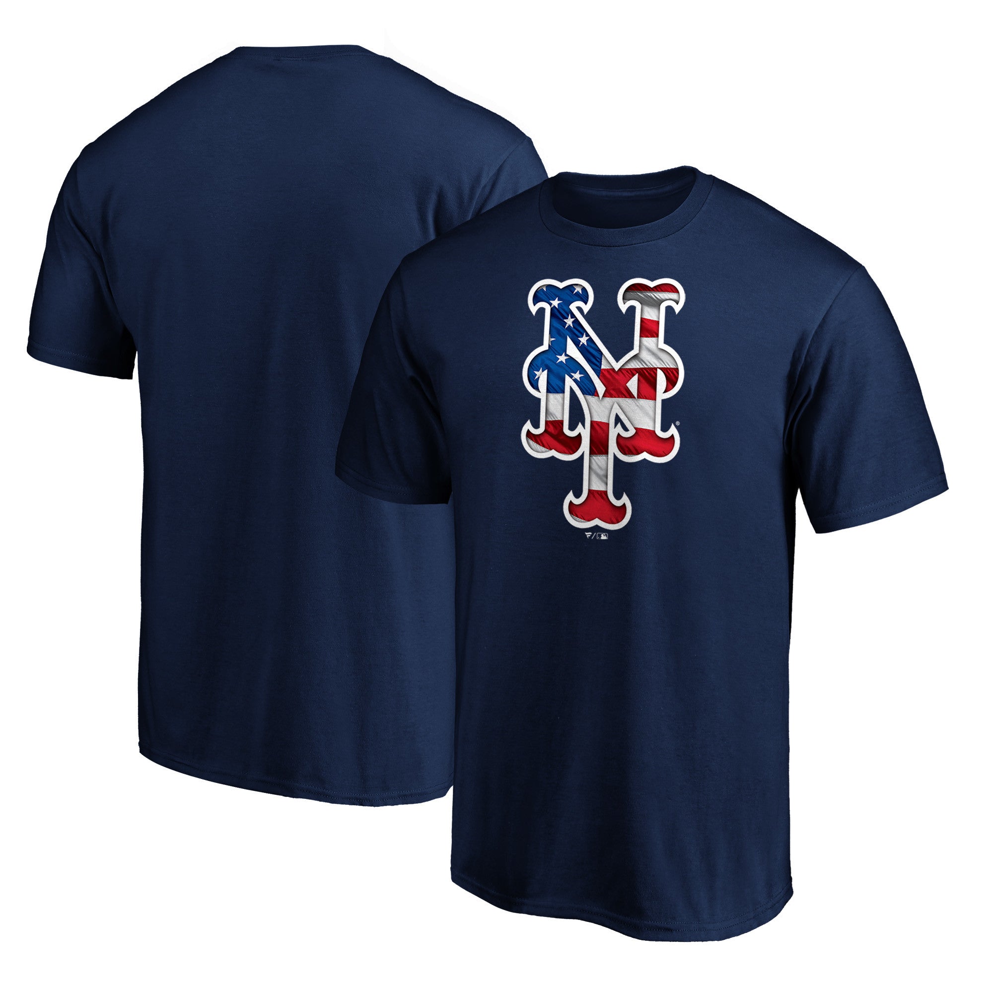 Men's Navy New York Mets Team Banner Wave T-Shirt