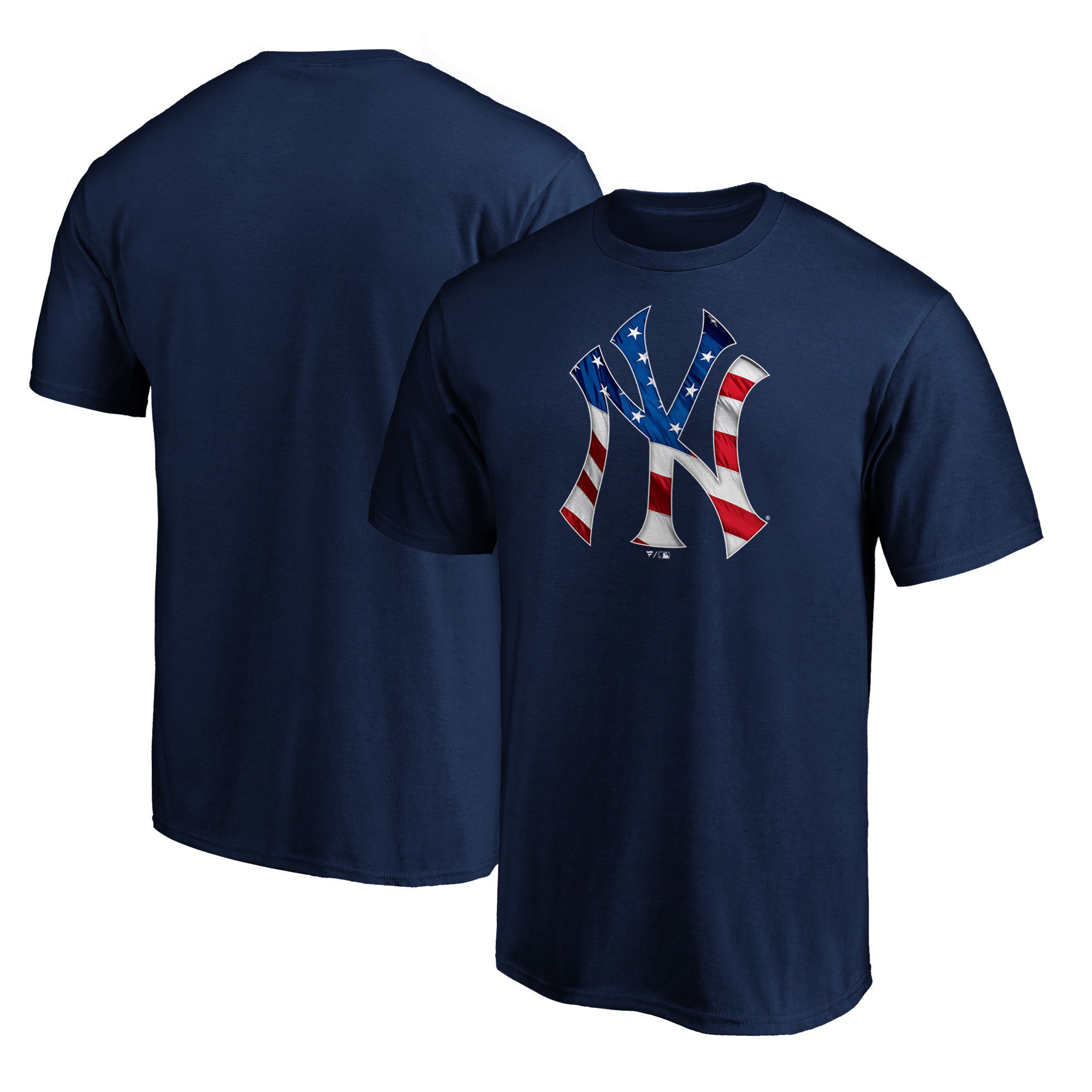 Men's Navy New York Yankees Team Banner Wave T-Shirt
