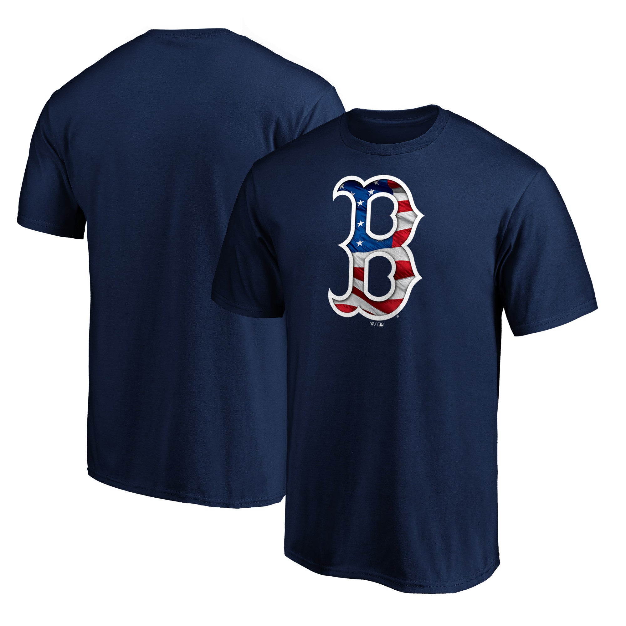 Men's Navy Boston Red Sox Team Banner Wave T-Shirt