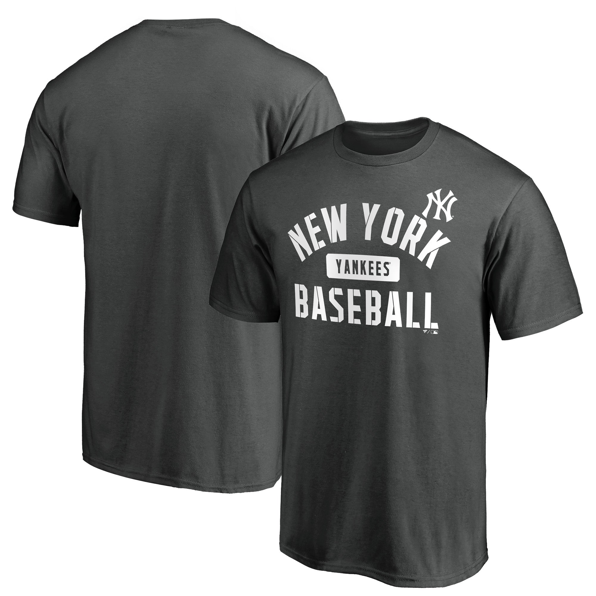 Men's Charcoal New York Yankees Team Primary Pill T-Shirt