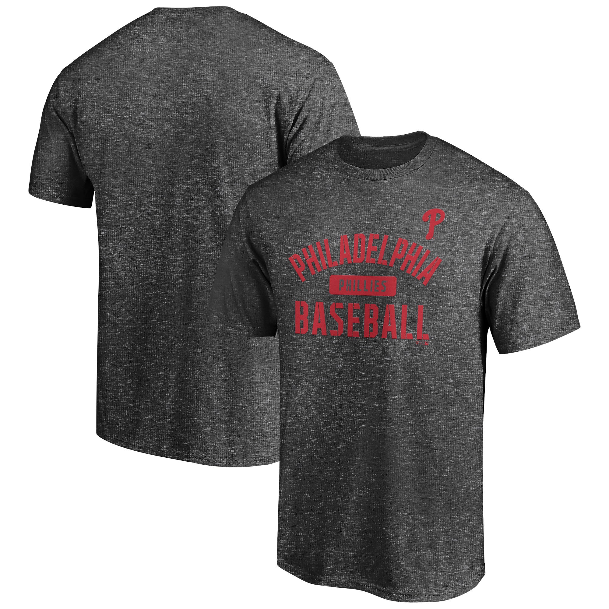 Men's Charcoal Philadelphia Phillies Team Primary Pill T-Shirt