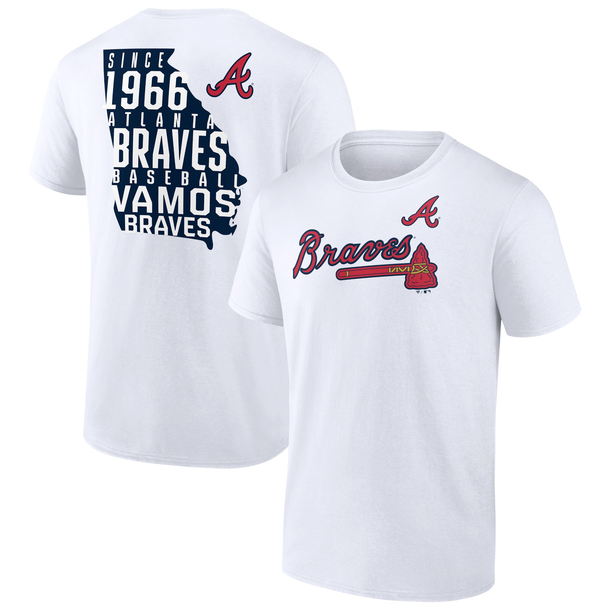 Men's White Atlanta Braves Team Hot Shot T-Shirt