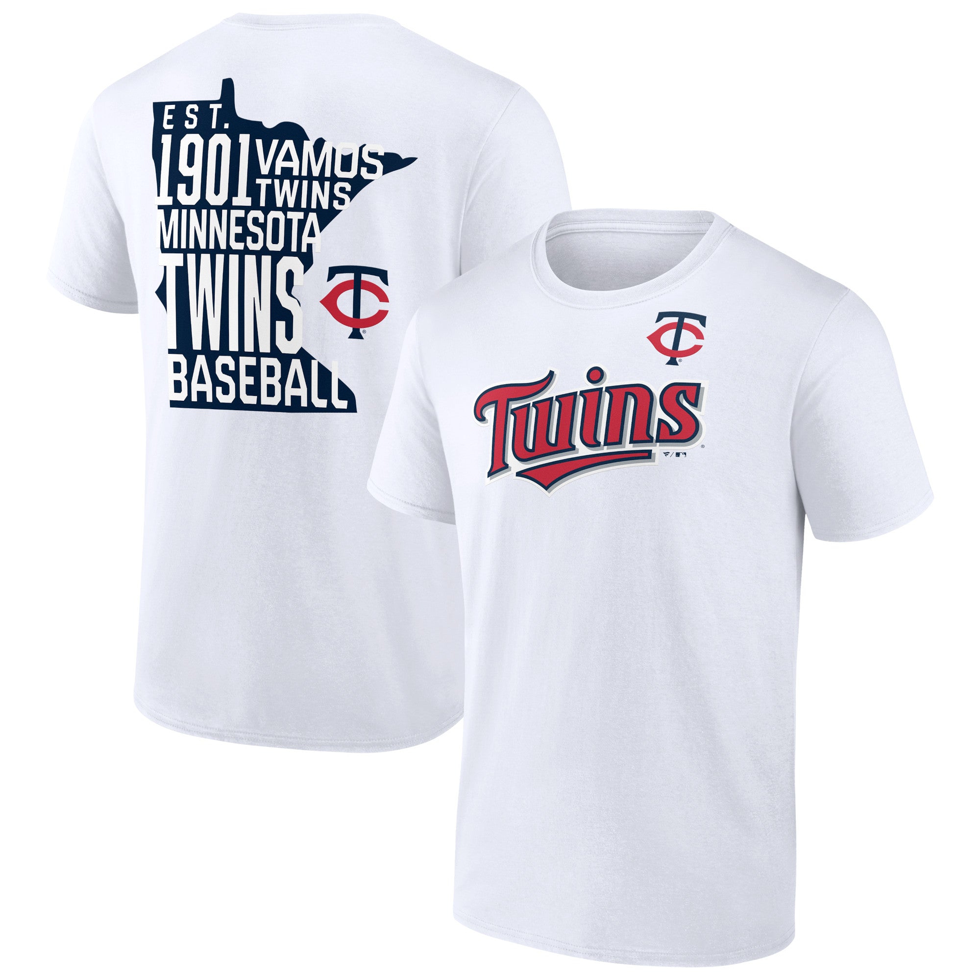 Men's White Minnesota Twins Team Hot Shot T-Shirt