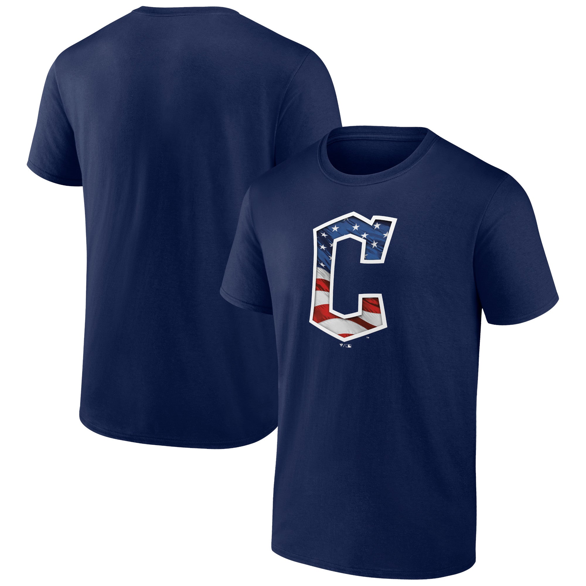 Men's Navy Cleveland Guardians Banner Wave Team T-Shirt