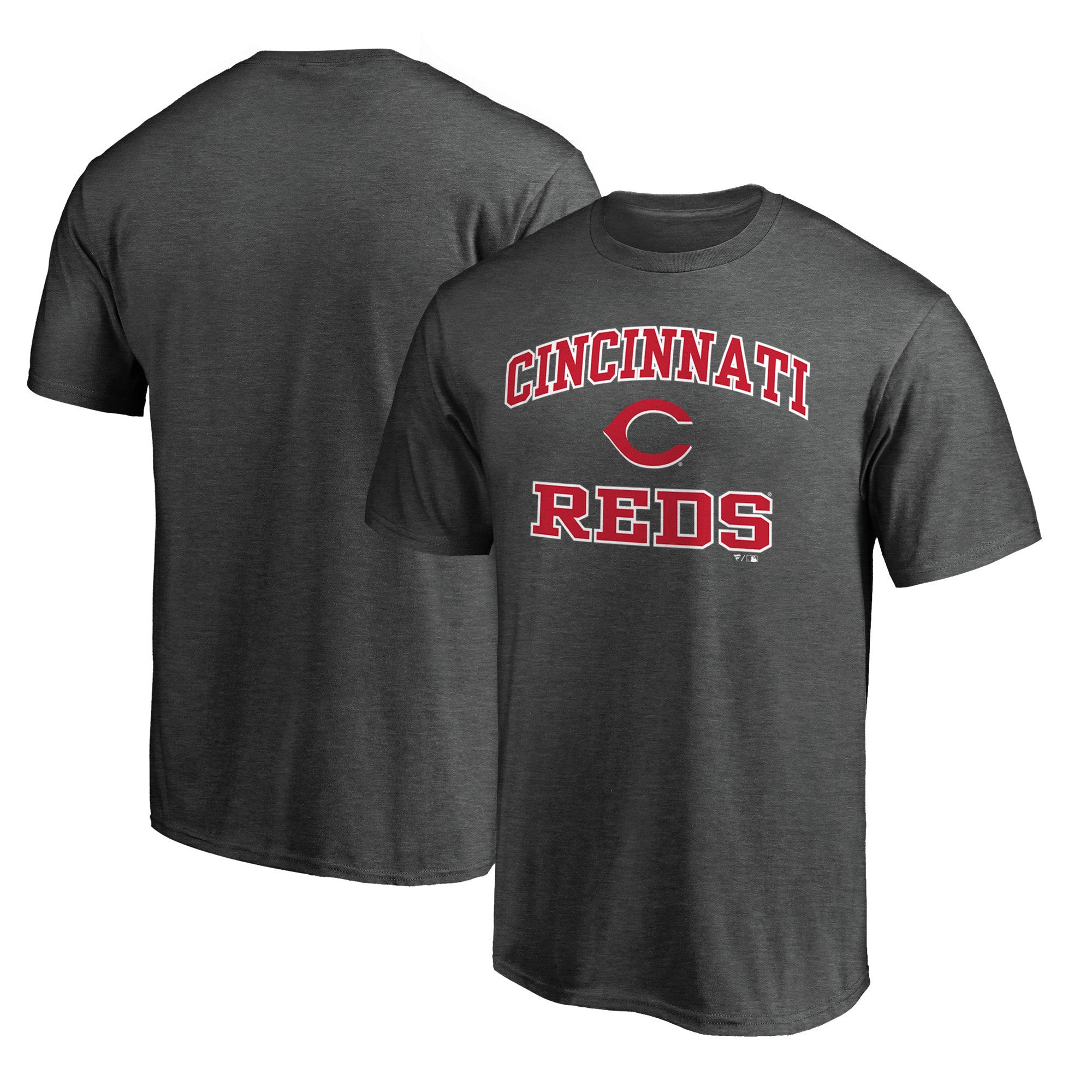 Men's Charcoal Cincinnati Reds Heart & Soul T-Shirt