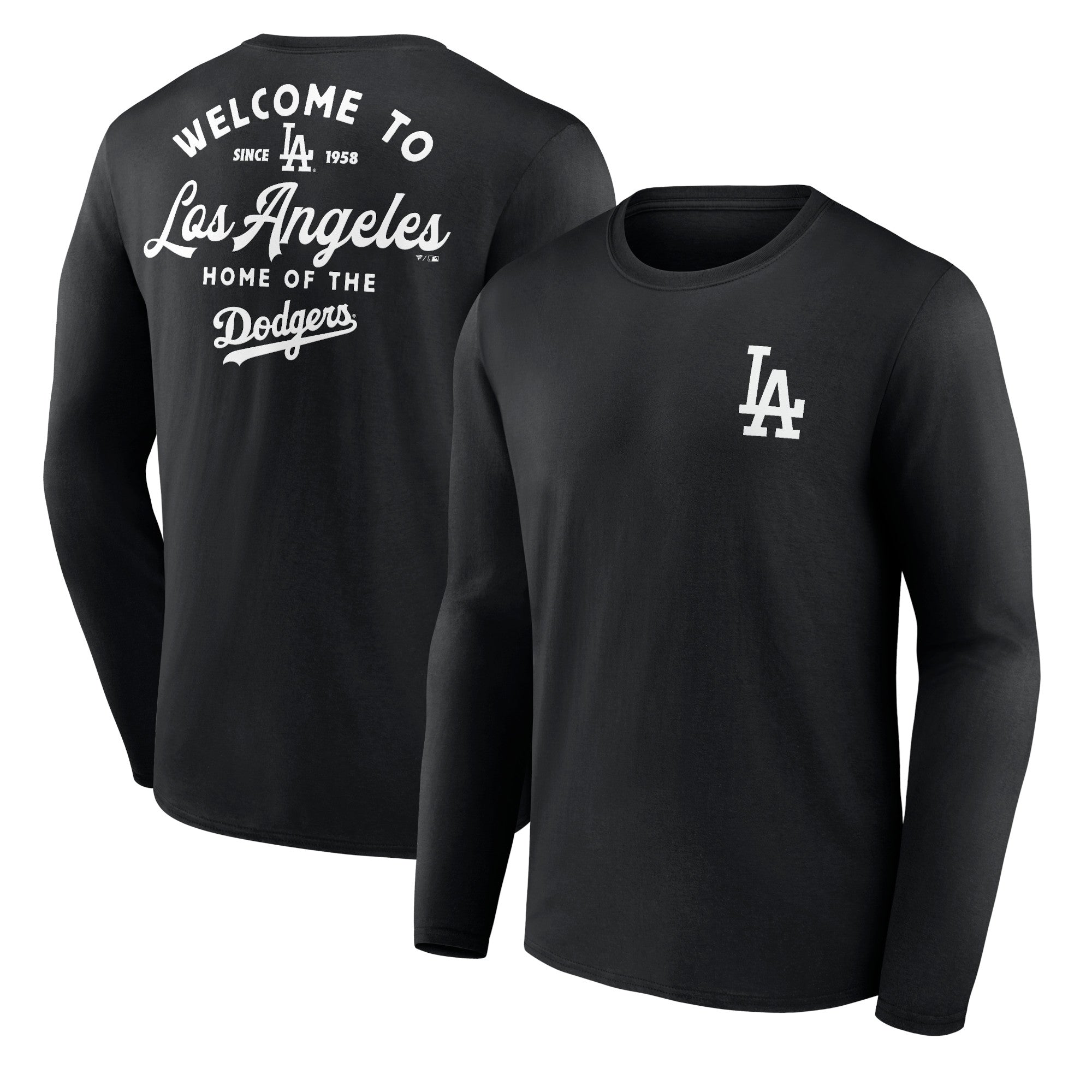 Men's Black Los Angeles Dodgers Long Ball Long Sleeve T-Shirt