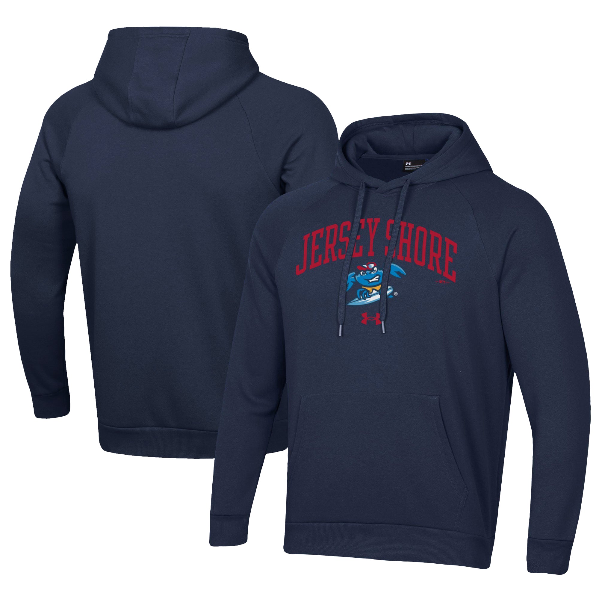 Men's Under Armour Navy Jersey Shore BlueClaws All Day Fleece Pullover Hoodie