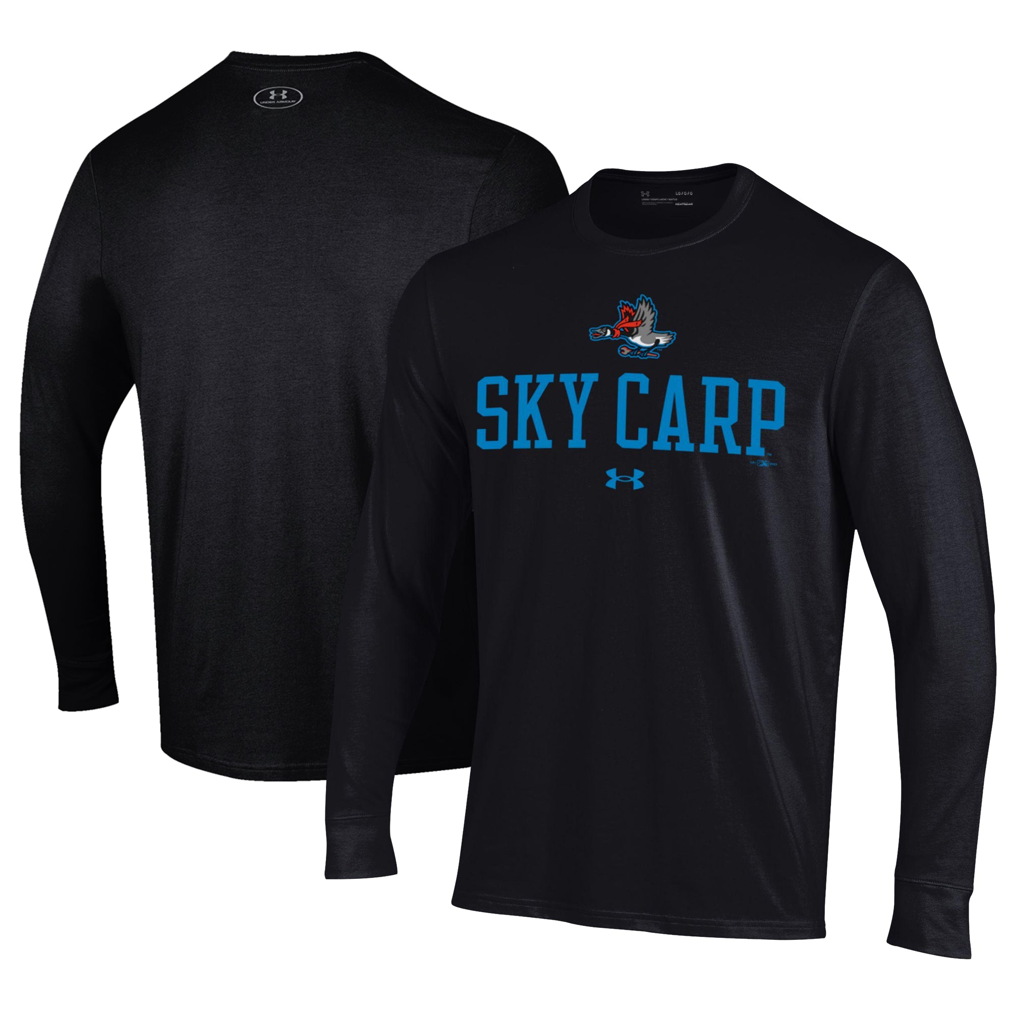 Men's Under Armour Black Beloit Sky Carp Performance Long Sleeve T-Shirt