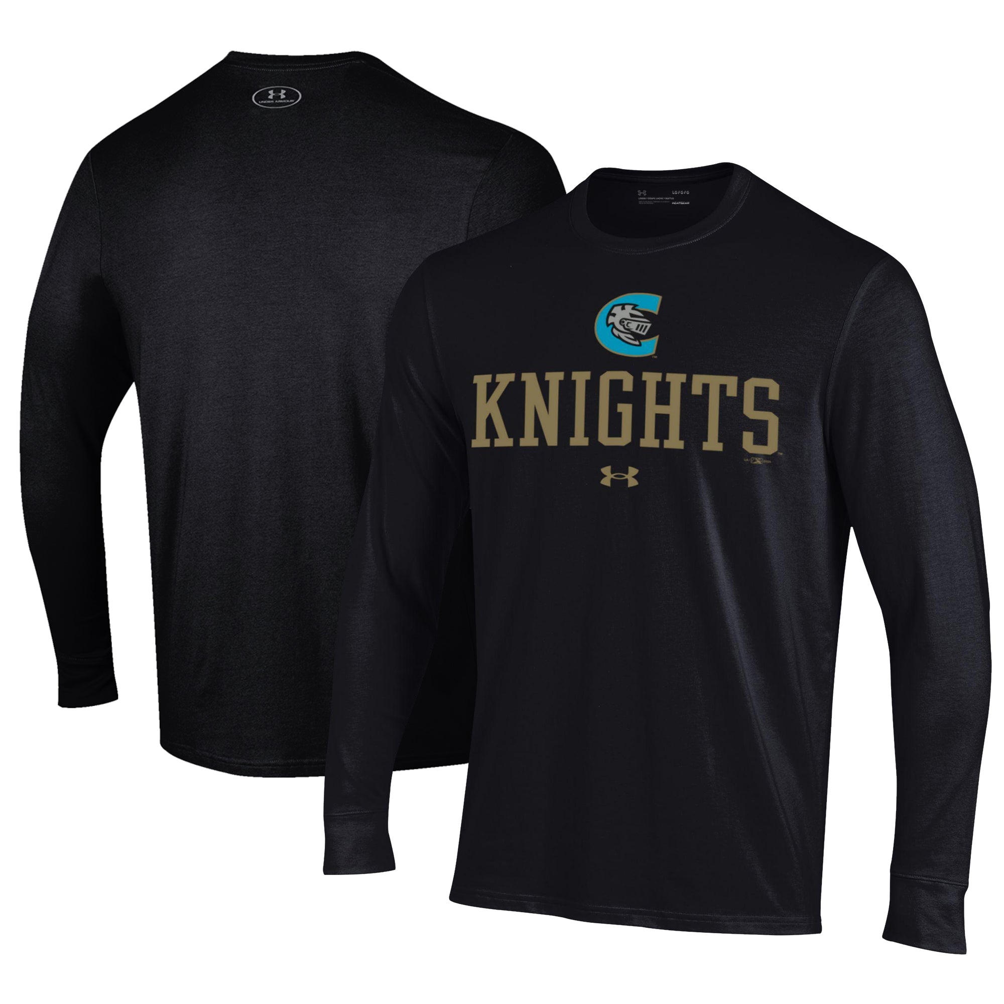Men's Under Armour Black Charlotte Knights Performance Long Sleeve T-Shirt