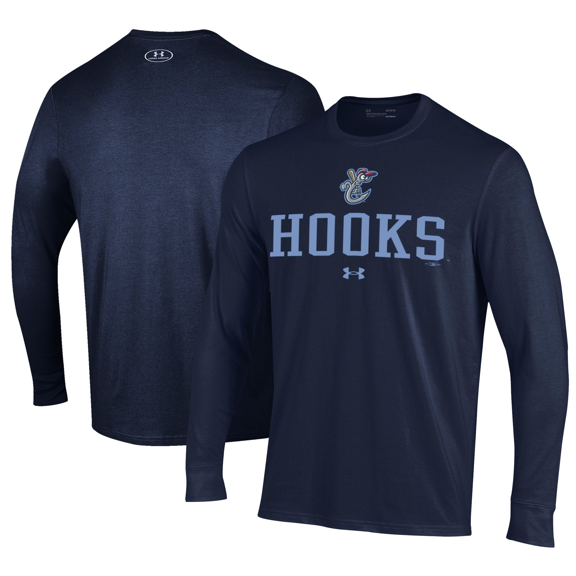 Men's Under Armour Navy Corpus Christi Hooks Performance Long Sleeve T-Shirt