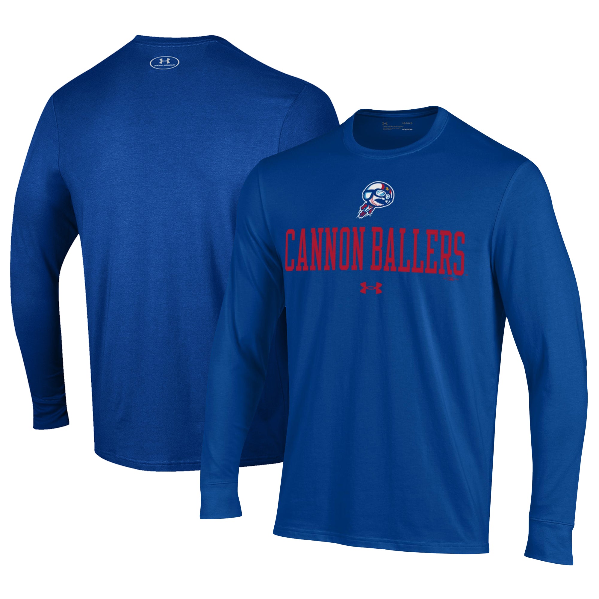 Men's Under Armour Royal Kannapolis Cannon Ballers Performance Long Sleeve T-Shirt