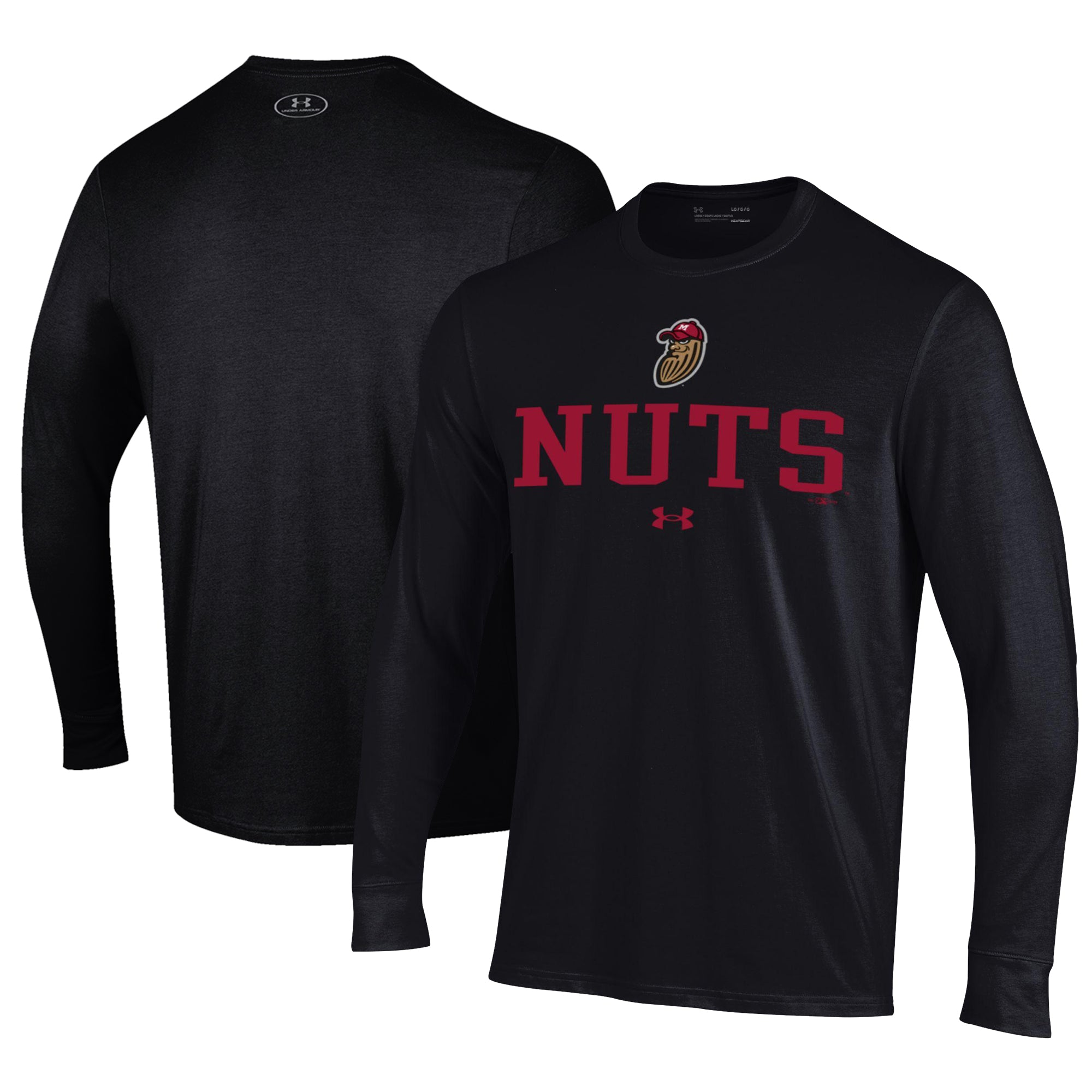 Men's Under Armour Black Modesto Nuts Performance Long Sleeve T-Shirt