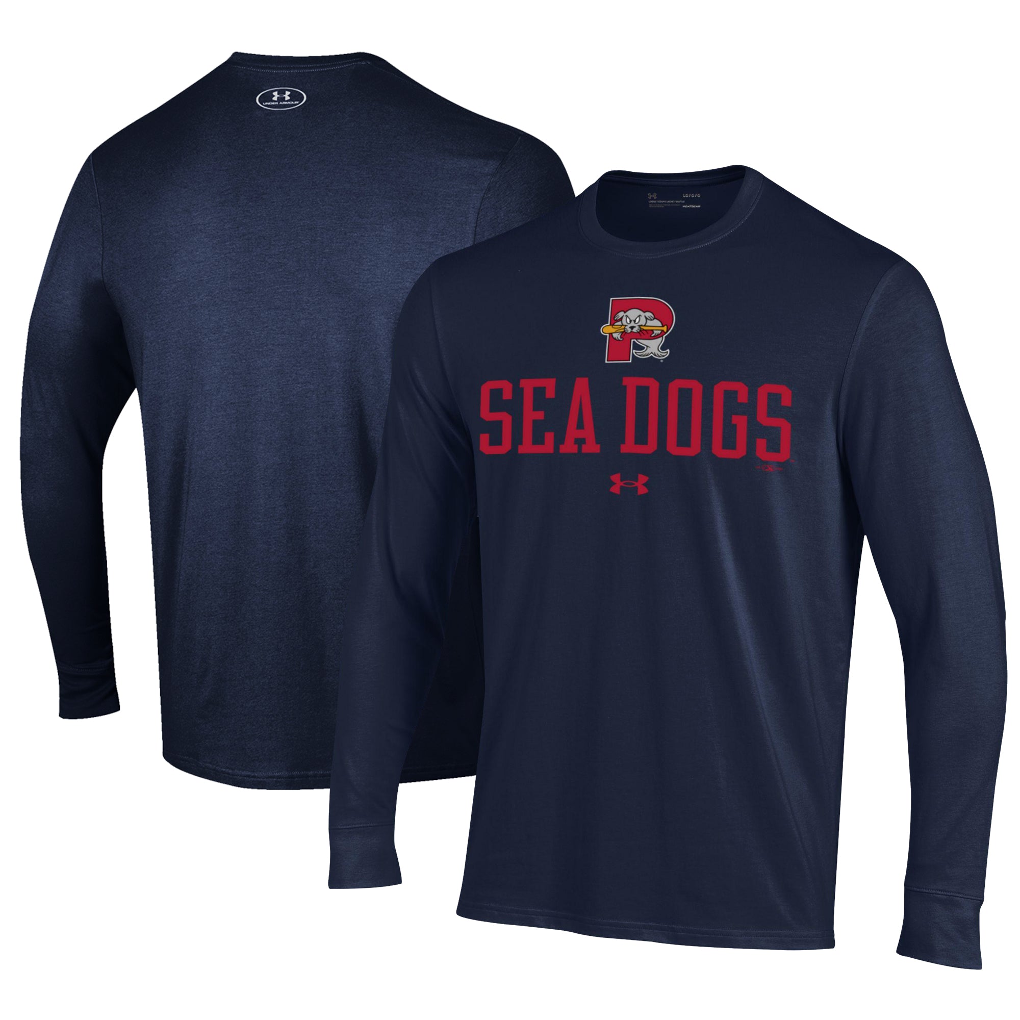 Men's Under Armour Navy Portland Sea Dogs Performance Long Sleeve T-Shirt
