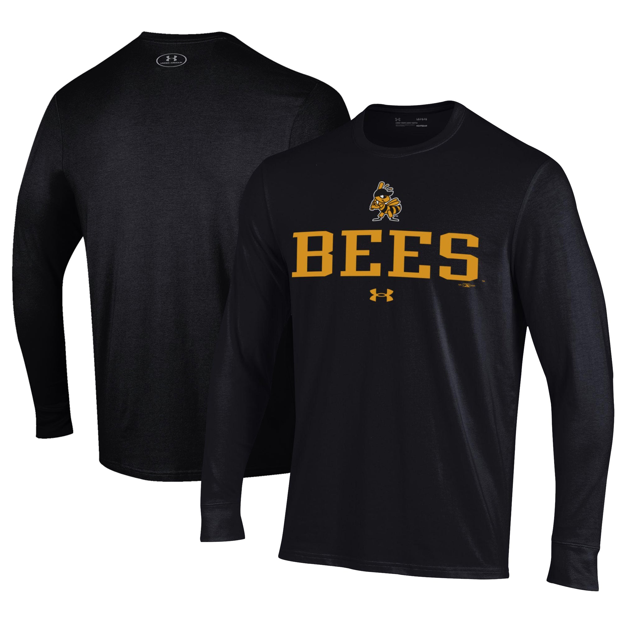 Men's Under Armour Black Salt Lake Bees Performance Long Sleeve T-Shirt
