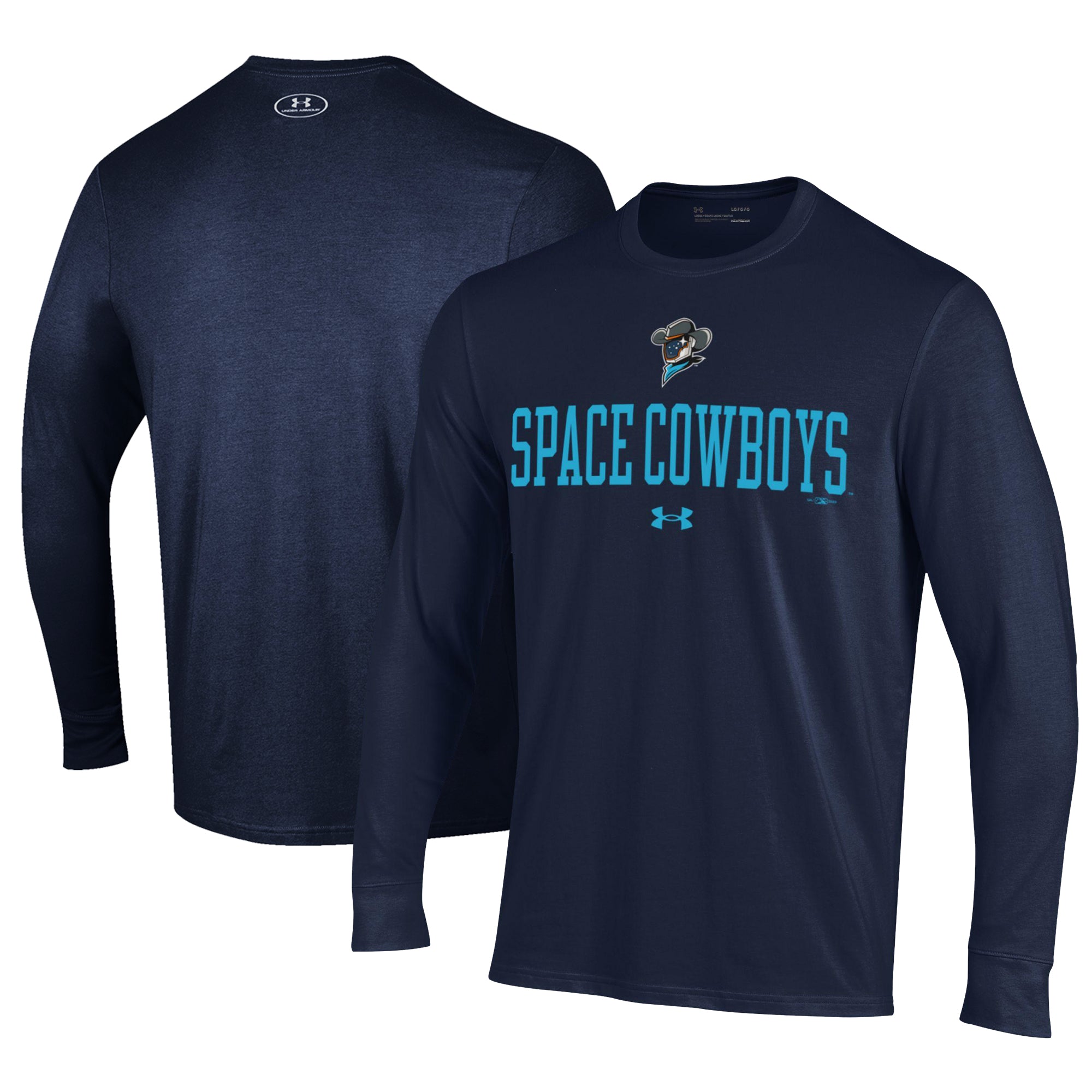 Men's Under Armour Navy Sugar Land Space Cowboys Performance Long Sleeve T-Shirt