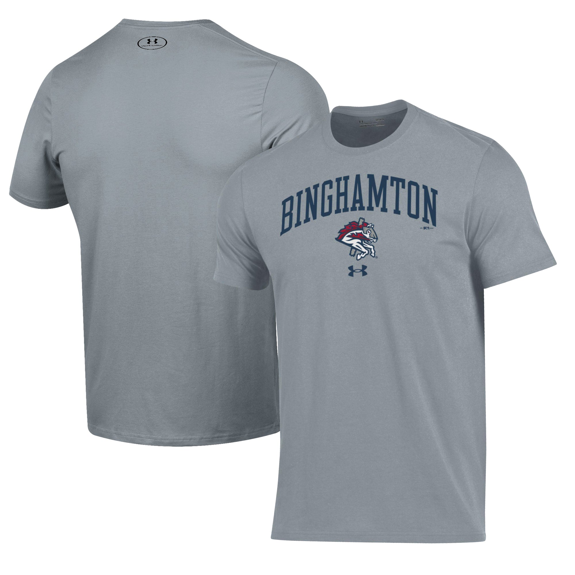 Men's Under Armour Gray Binghamton Rumble Ponies Performance T-Shirt