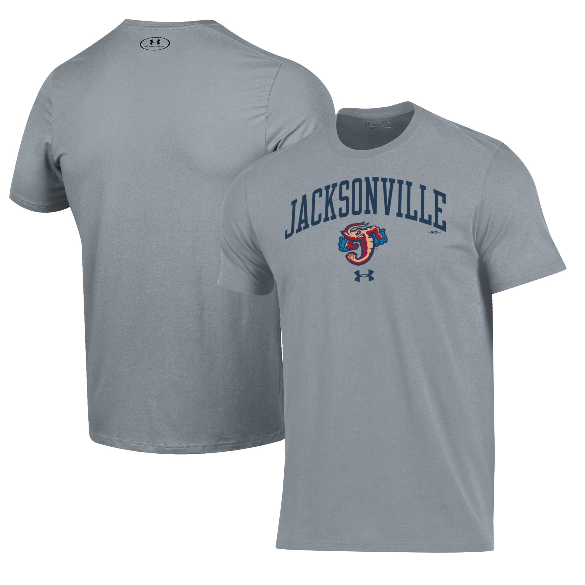 Men's Under Armour Gray Jacksonville Jumbo Shrimp Performance T-Shirt