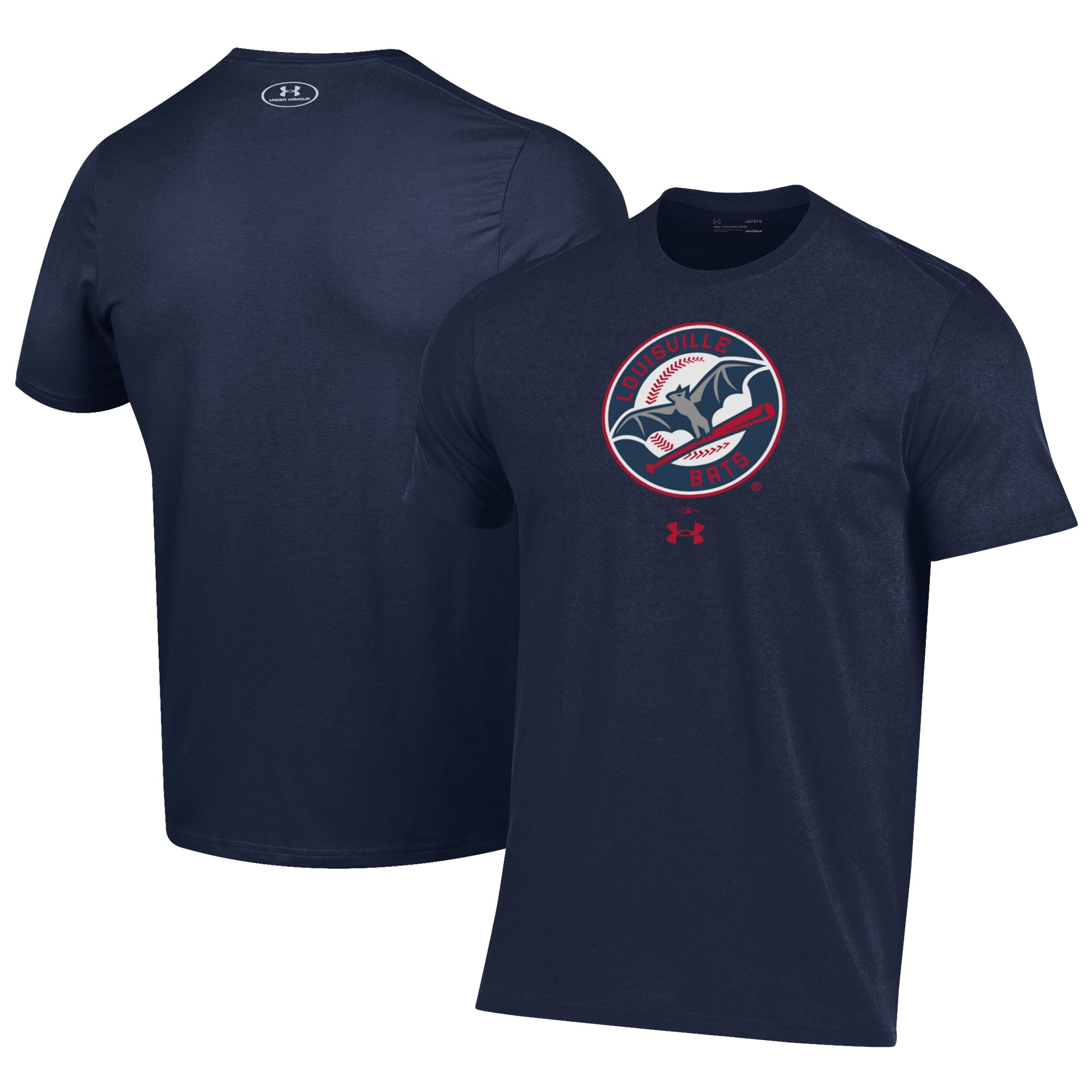 Men's Under Armour Navy Louisville Bats Performance T-Shirt