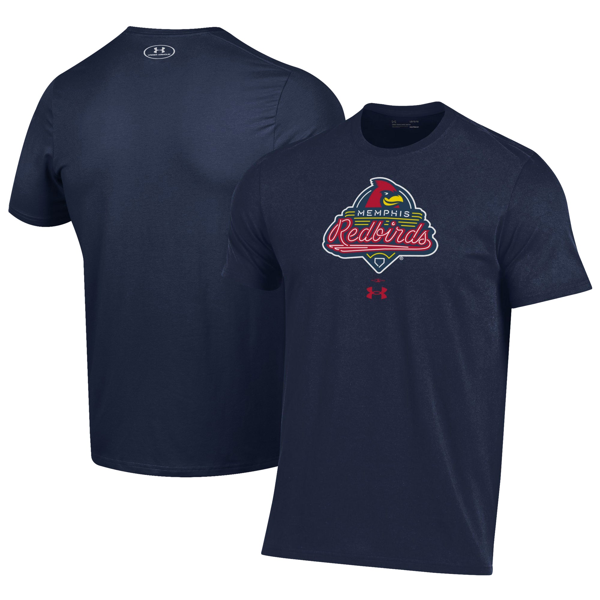 Men's Under Armour Navy Memphis Redbirds Performance T-Shirt