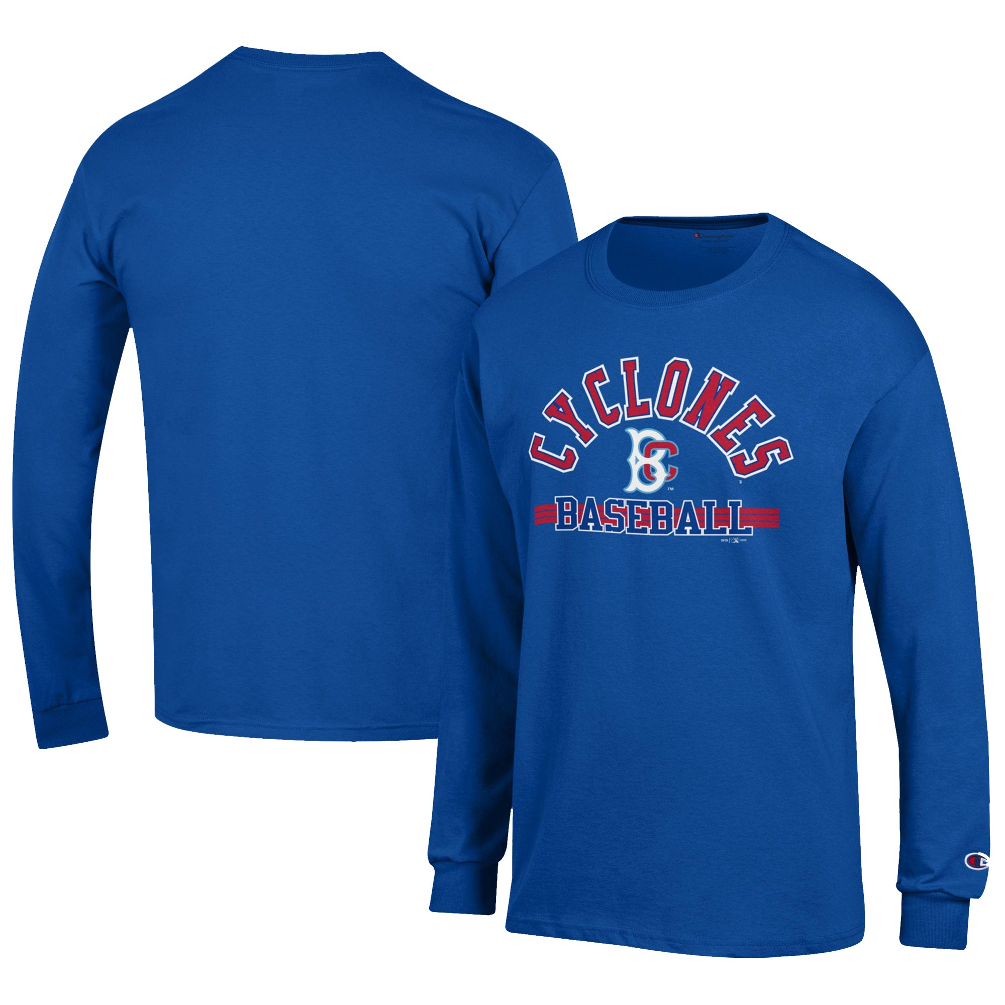 Men's Champion Royal Brooklyn Cyclones Jersey Long Sleeve T-Shirt